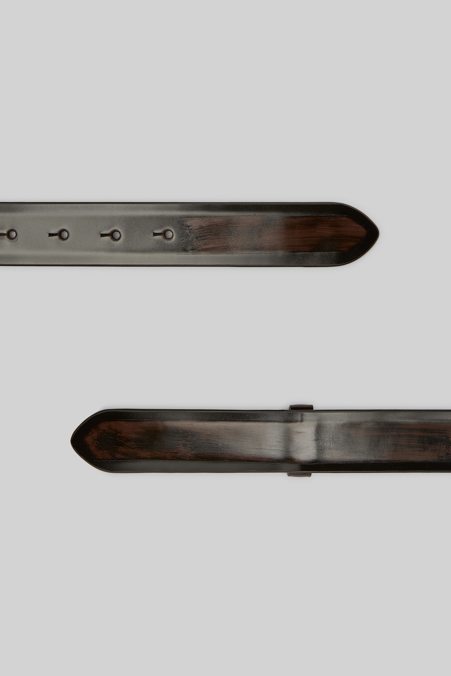 Contorno Dark Brown-Brown Leather Belt