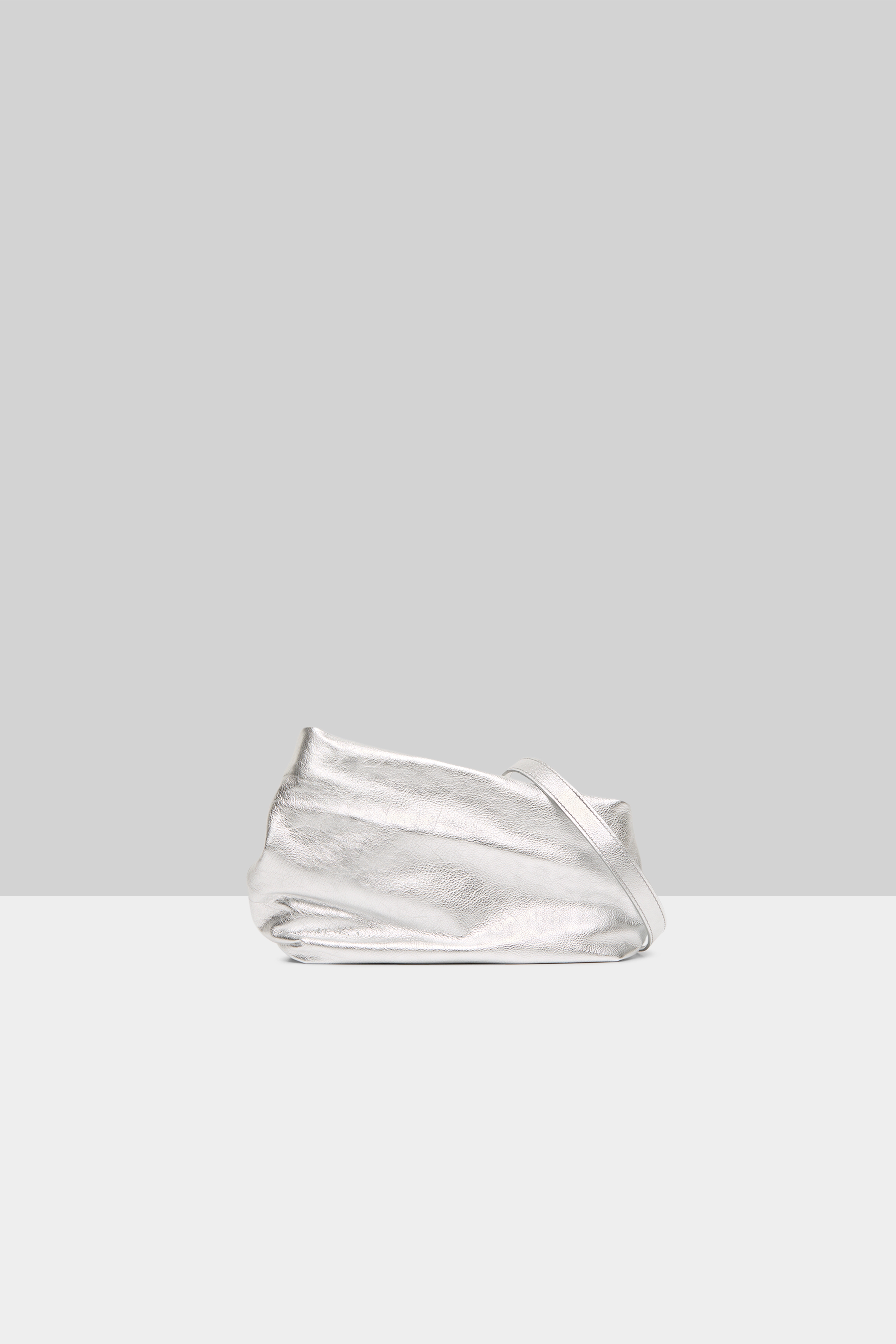 Fantasmino Silver Foil Leather Clutch