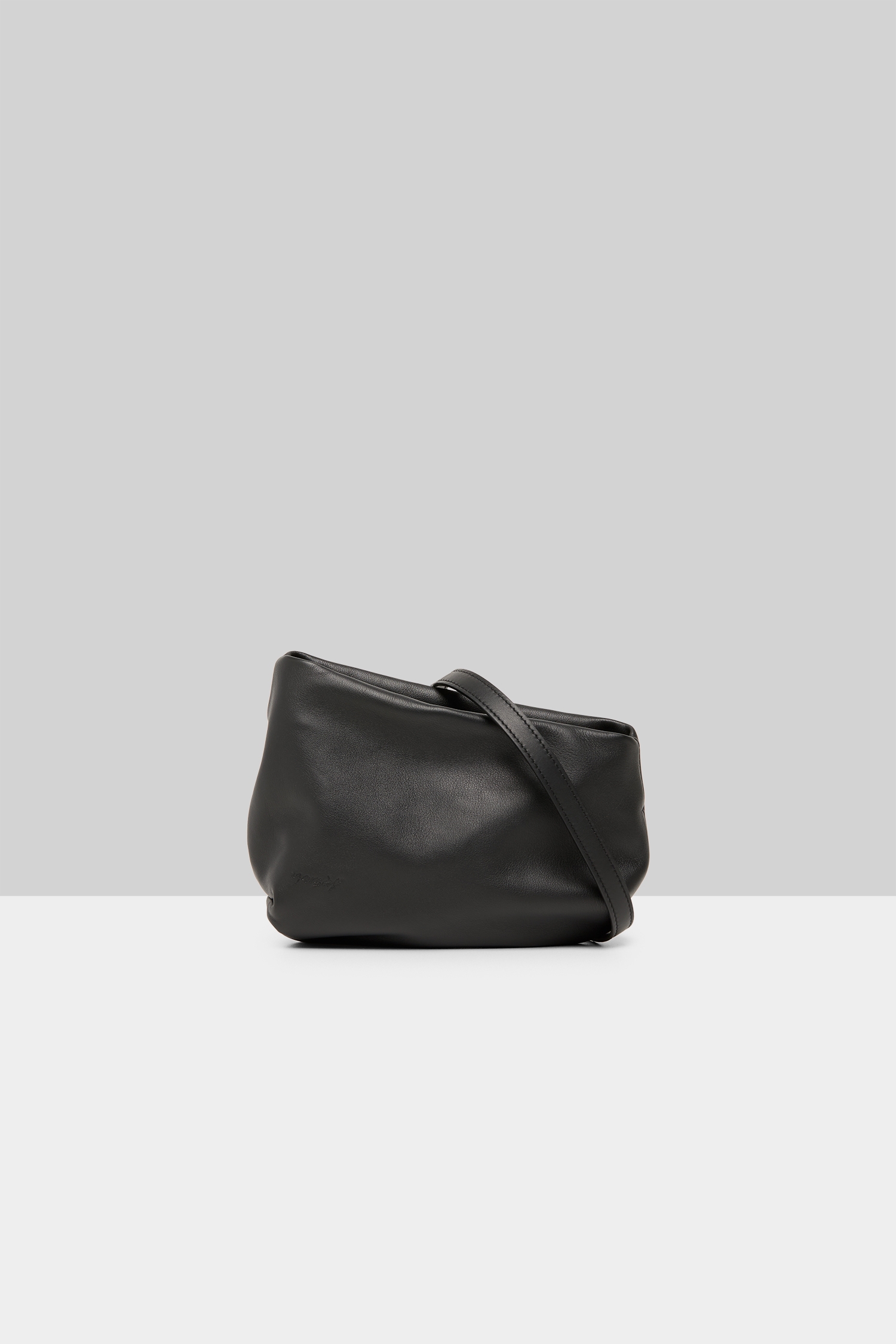 Fantasmino Black Leather Clutch
