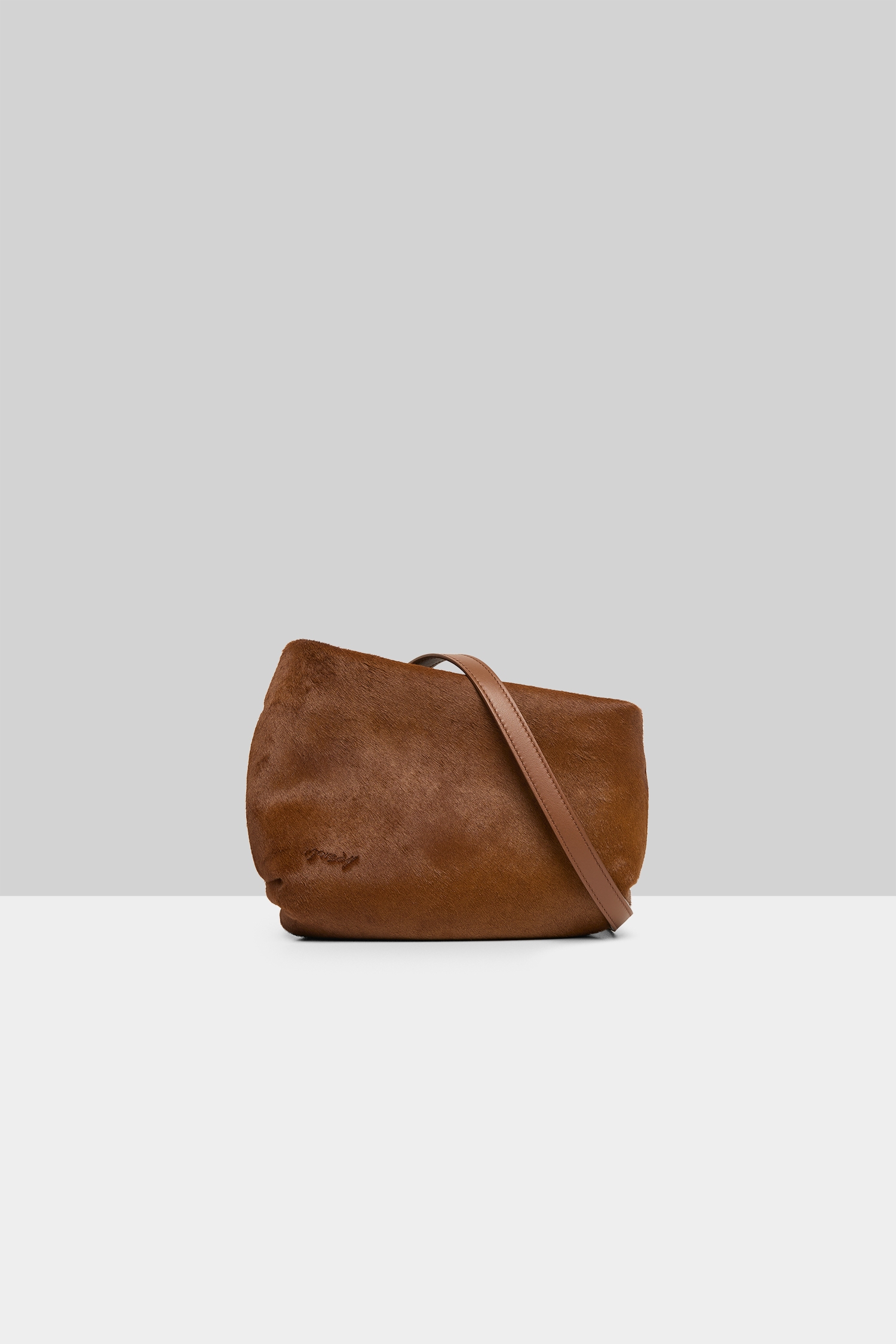 Fantasmino Basalt Leather Clutch
