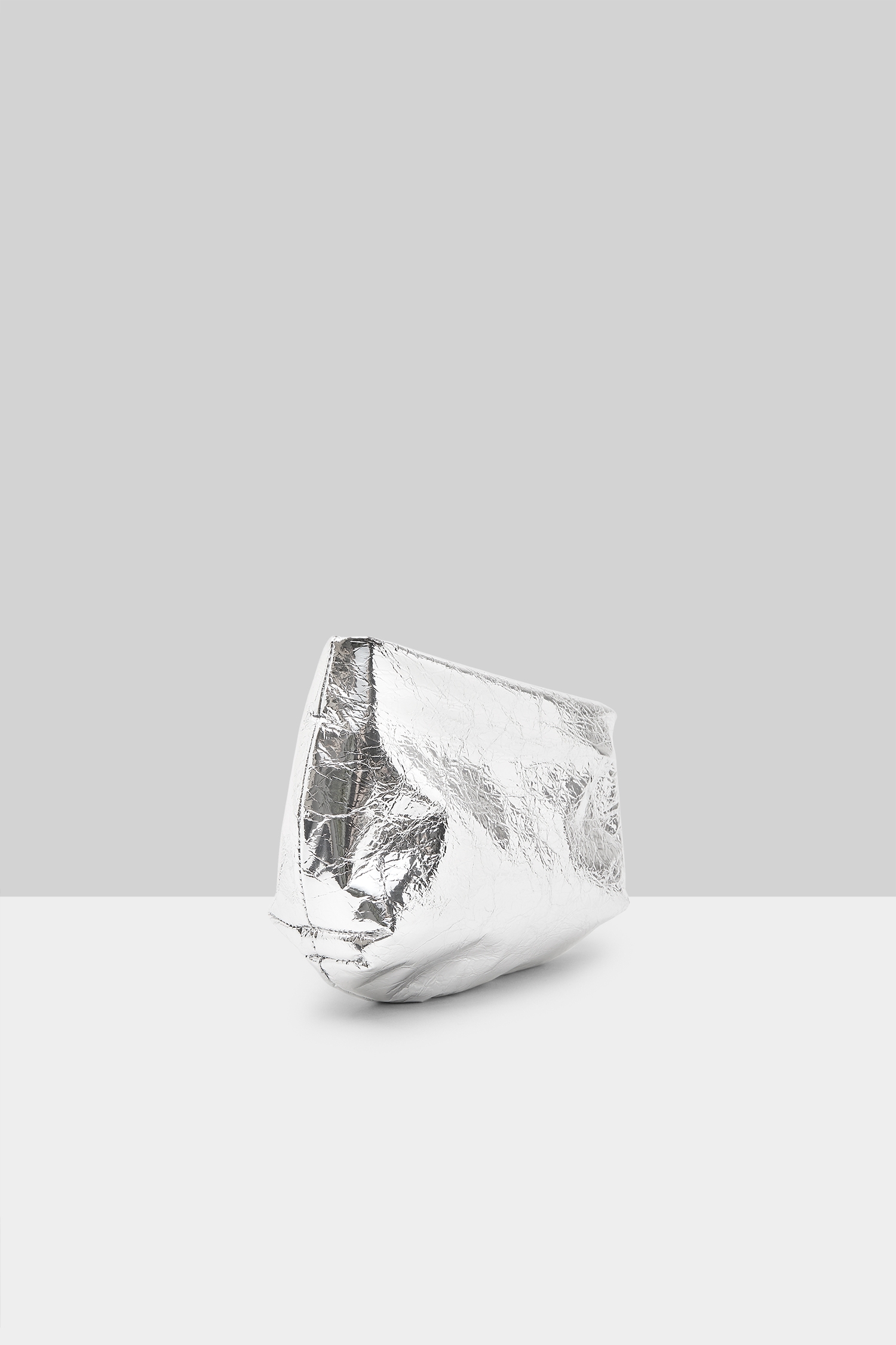 Fantasmino Silver Foil Clutch