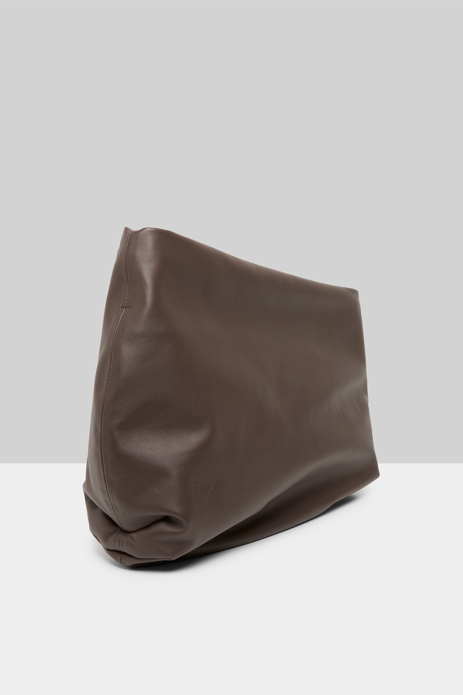Fantasma Dark Brown Leather Crossbody Bag