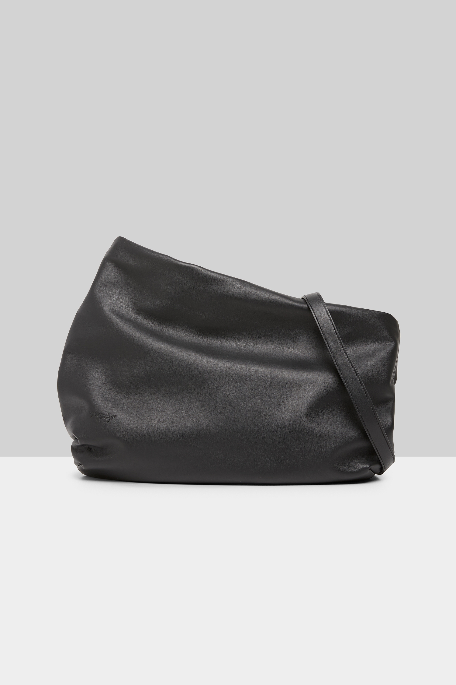 Fantasma Black Leather Crossbody Bag