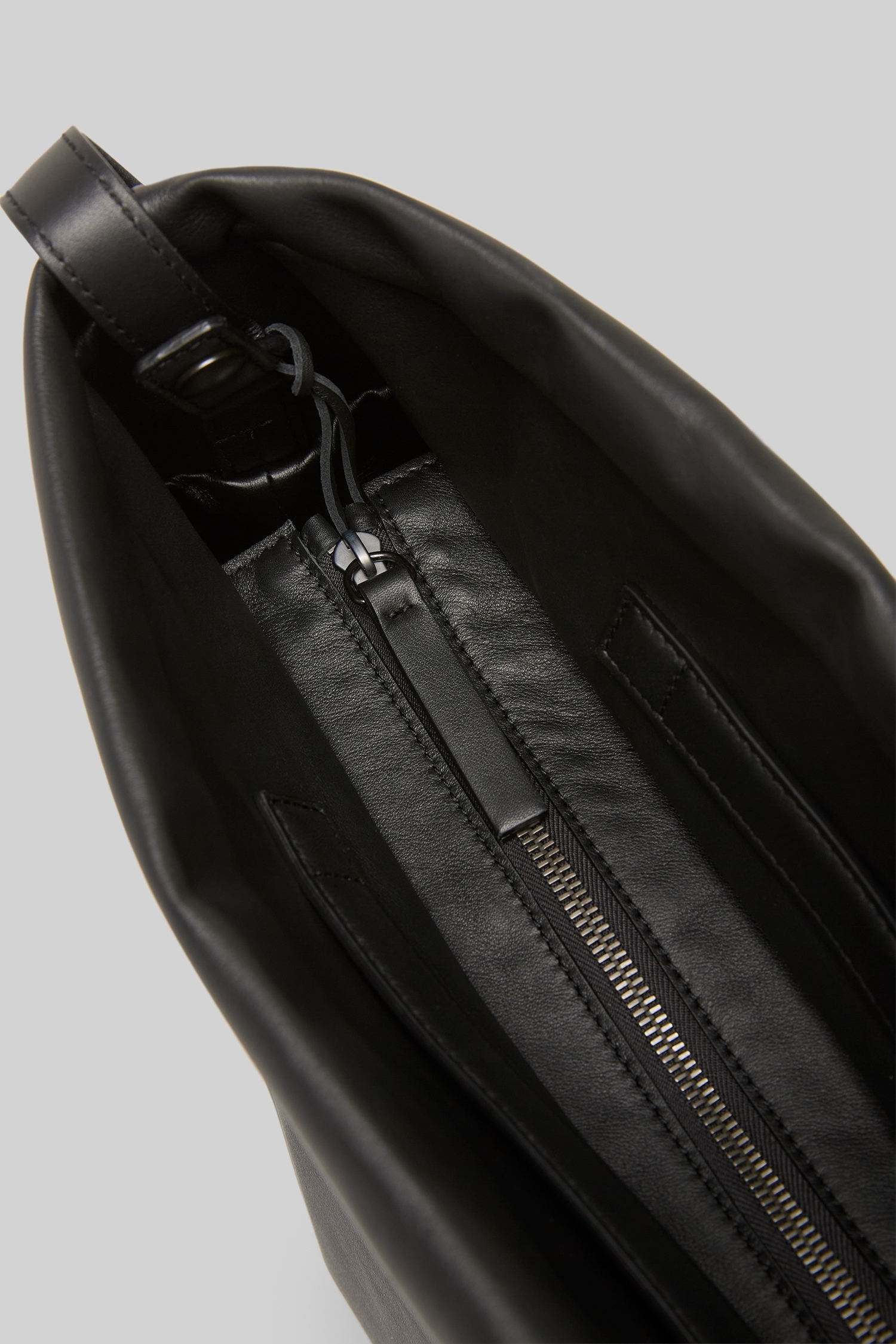 Fantasma Black Leather Crossbody Bag