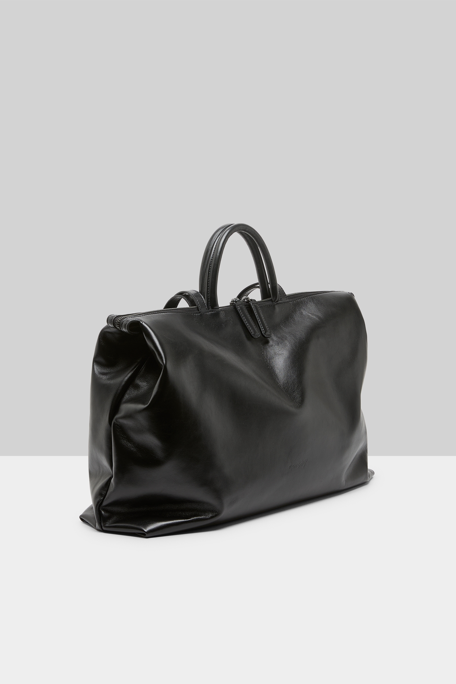 4 In Orizzontale Black Crossbody Bag
