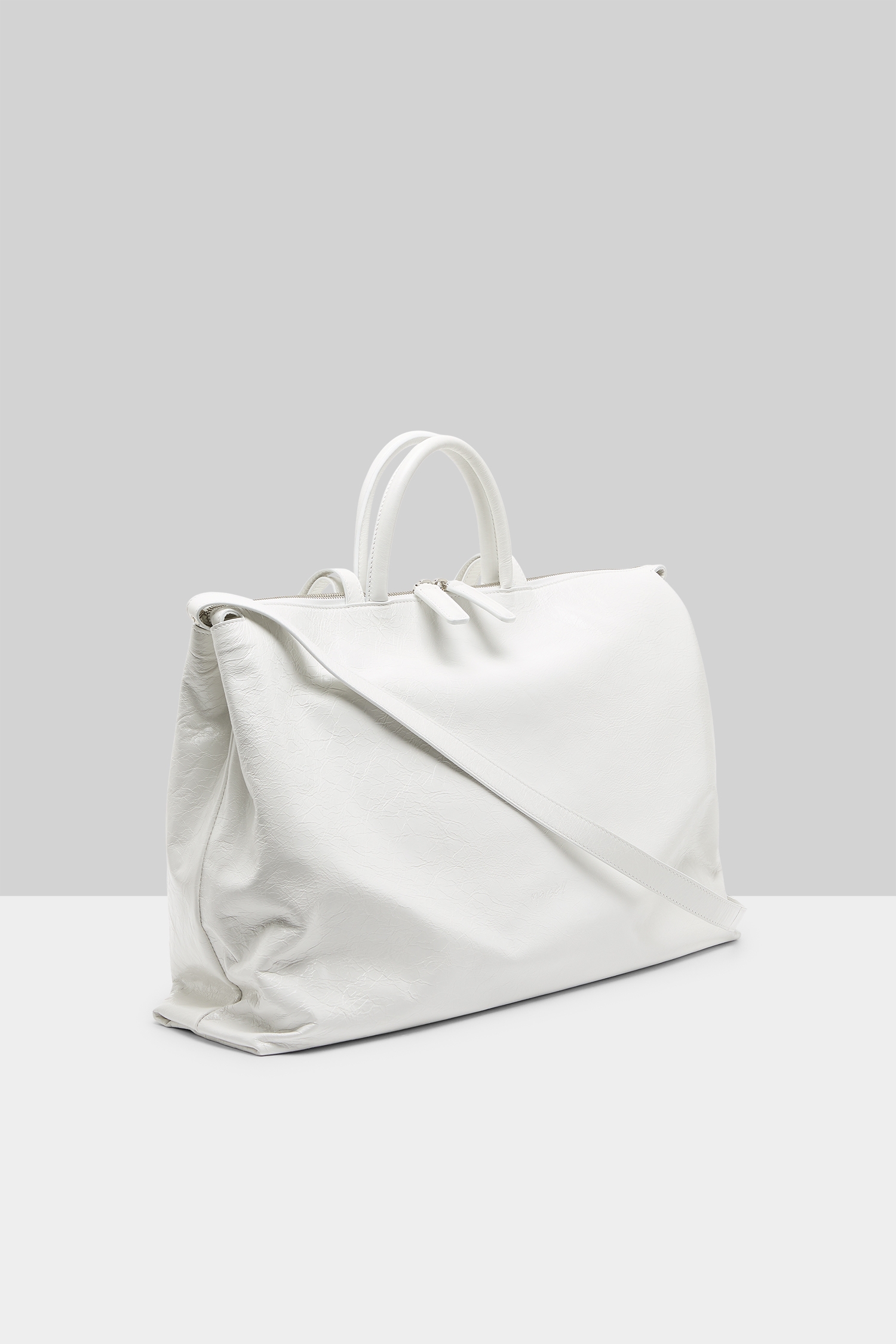 4 In Orizzontale White Crossbody Bag
