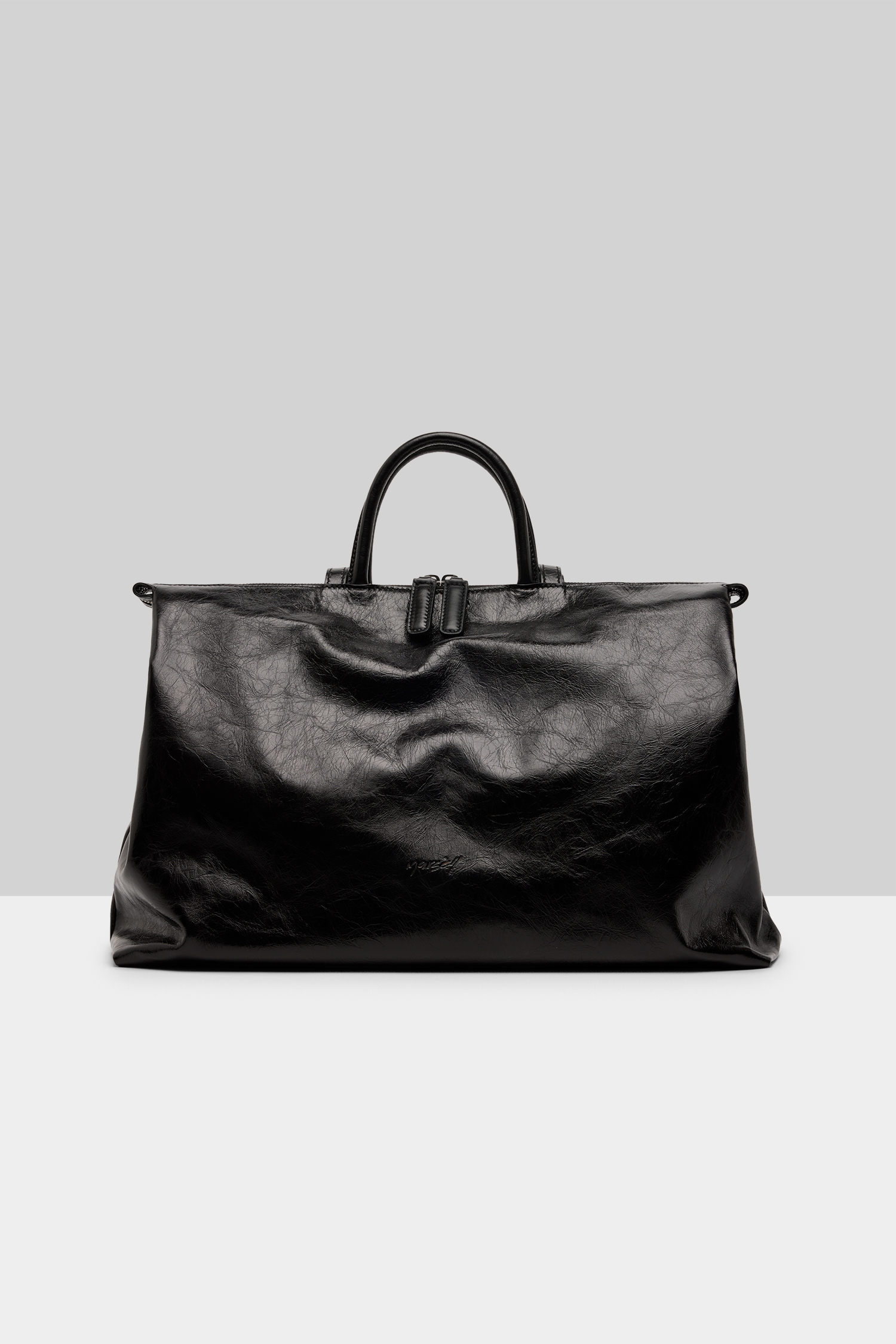 4 In Orizzontale Black Crossbody Bag