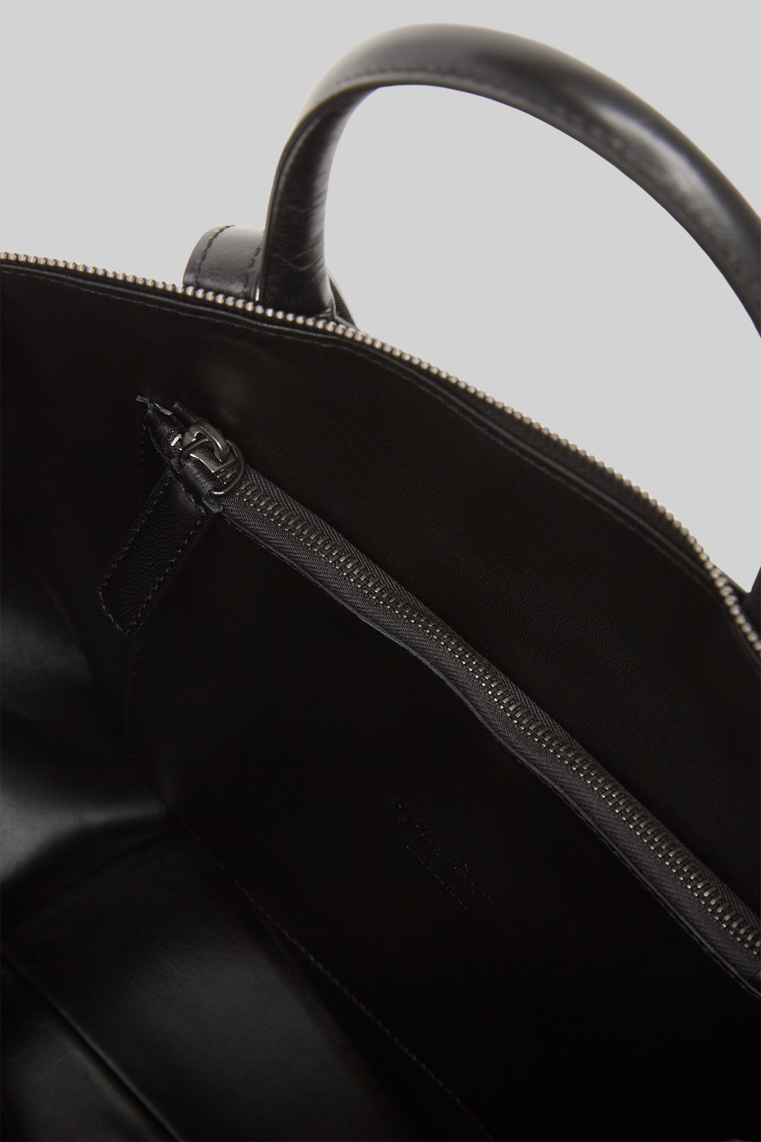 4 Lunga Black Leather Tote Bag