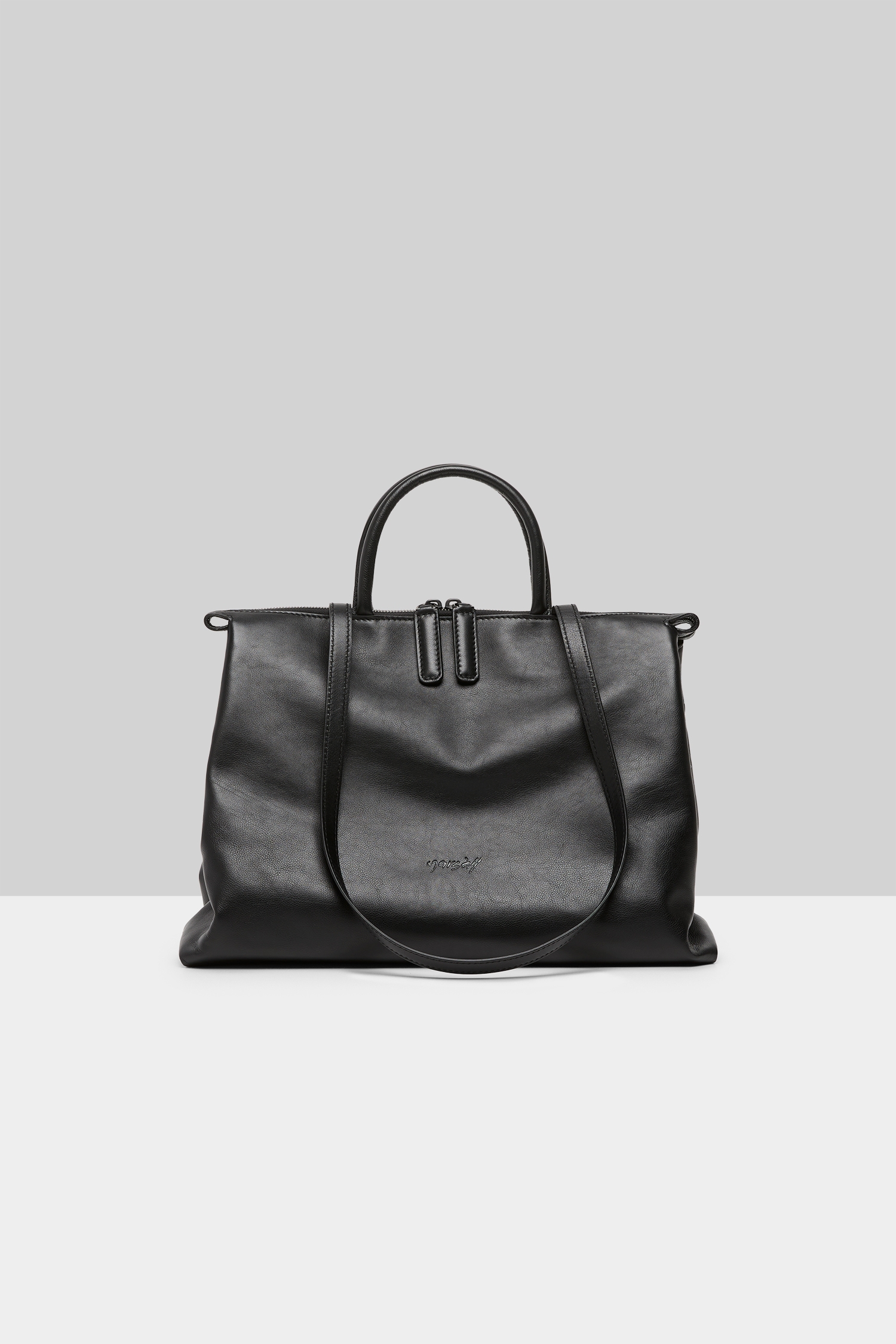 4 Dritta Black Leather Crossbody Bag