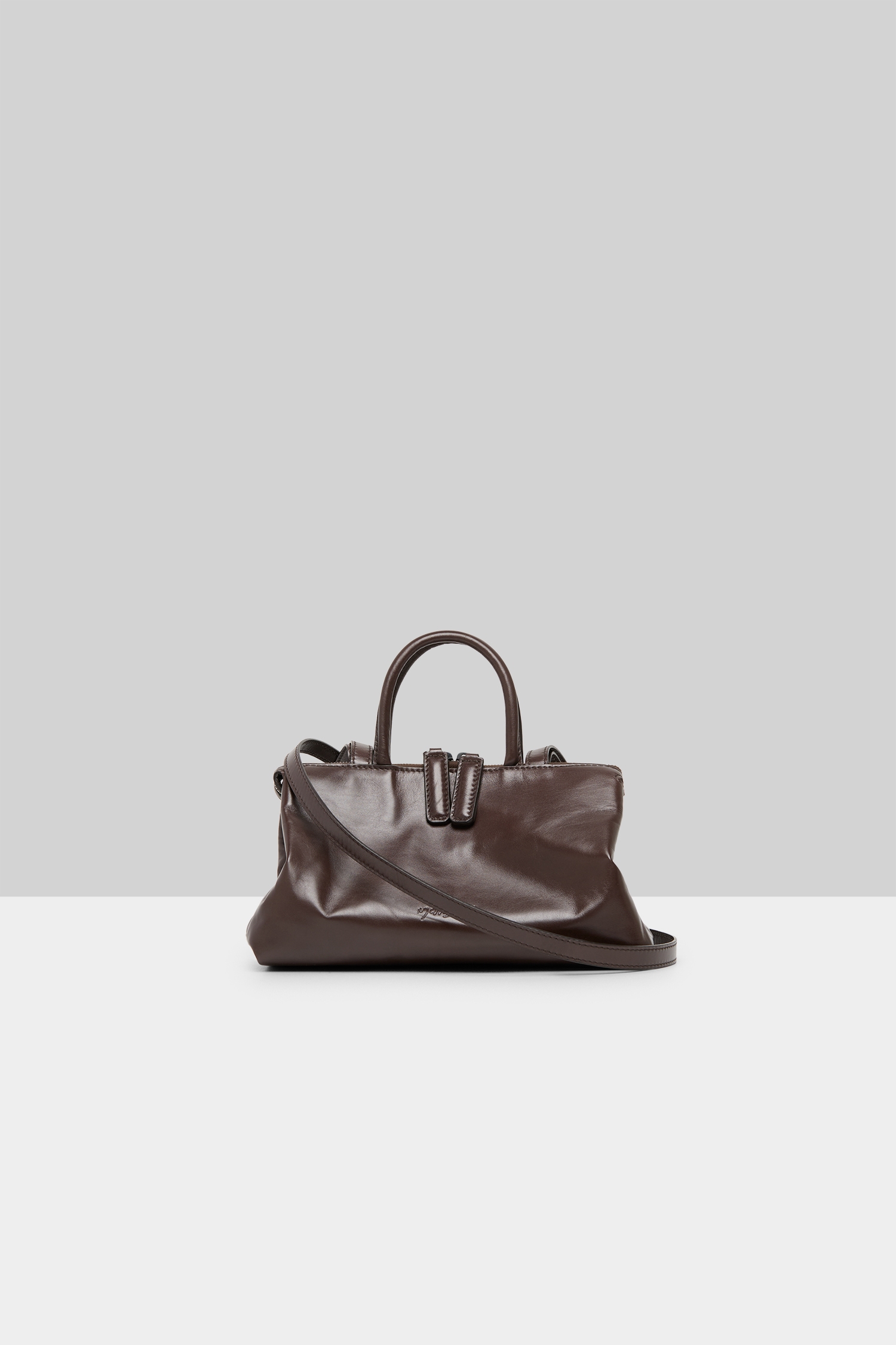 Mini Orizzonte Dark Brown Hand Bag