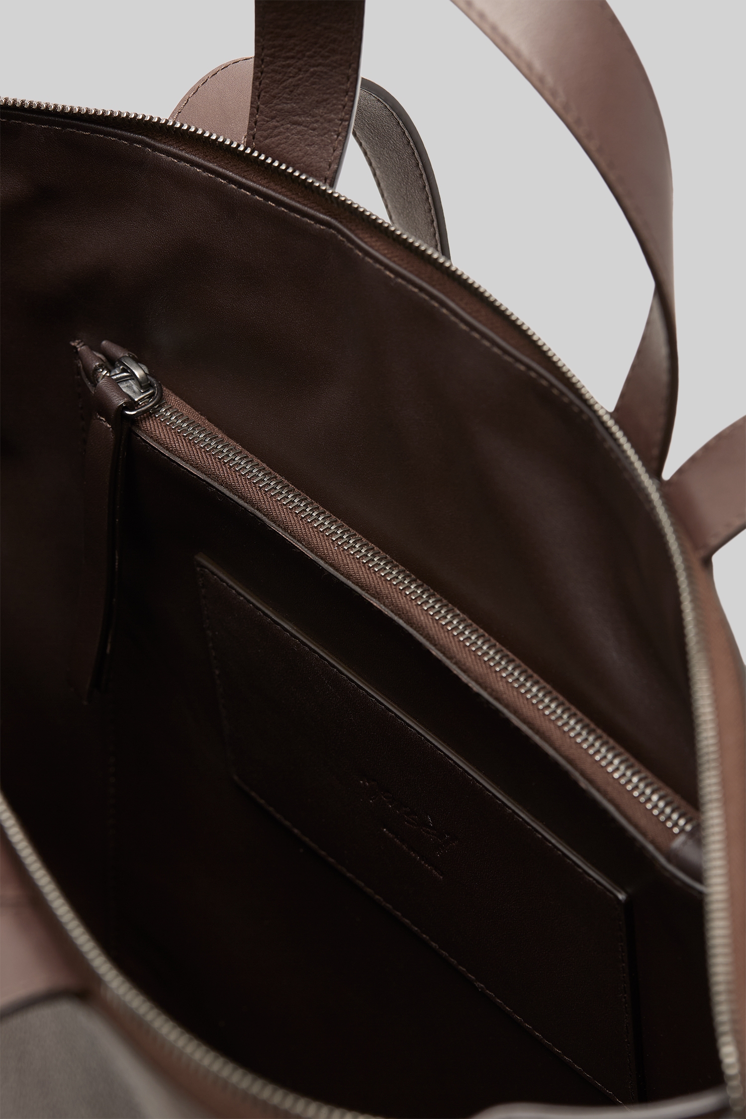 Borso Dark Brown Leather Tote Bag