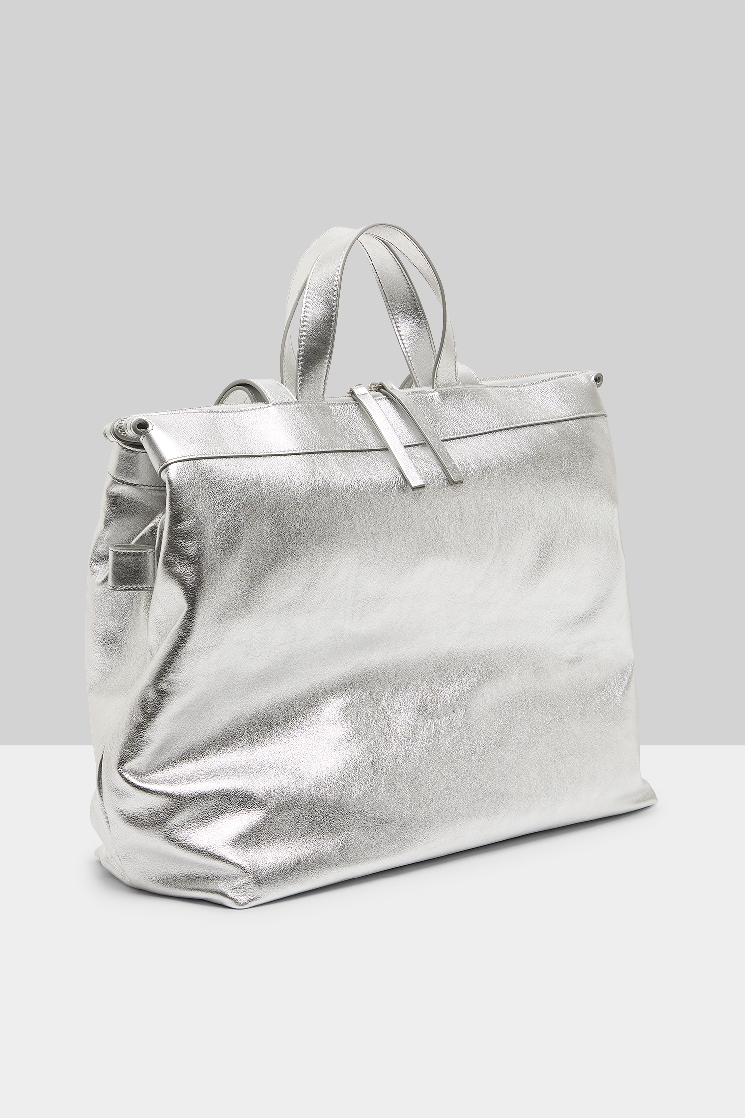 Borso Silver Foil Tote Bag