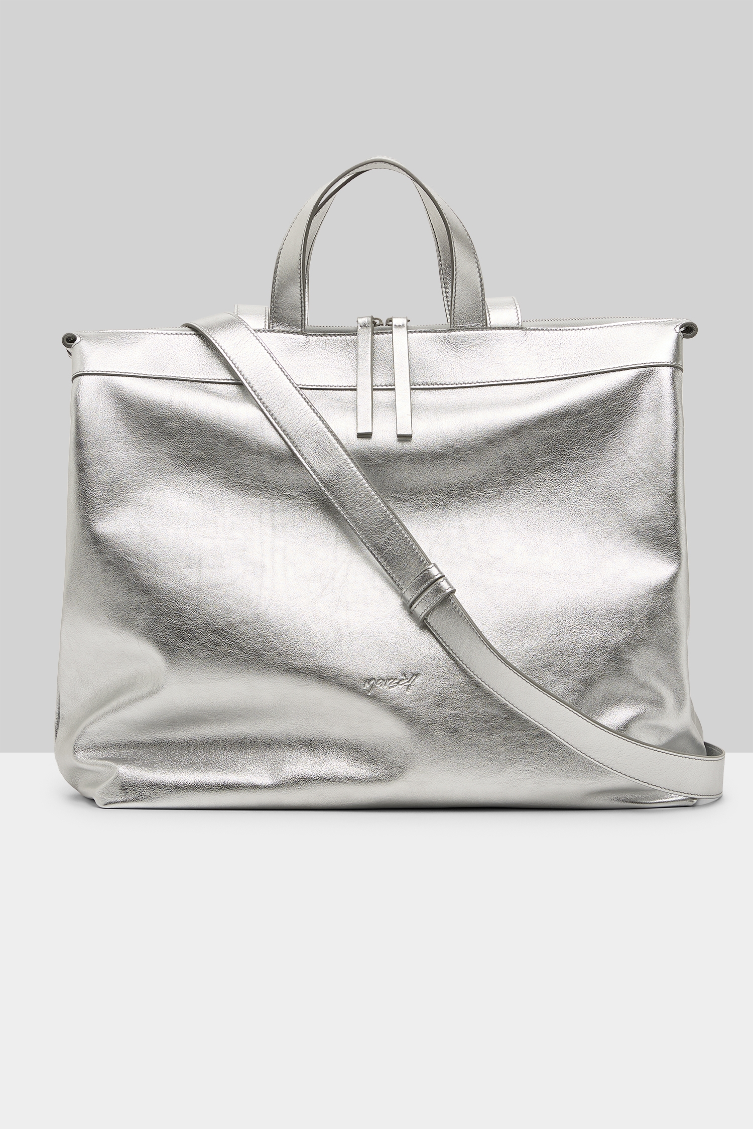 Borso Silver Foil Tote Bag