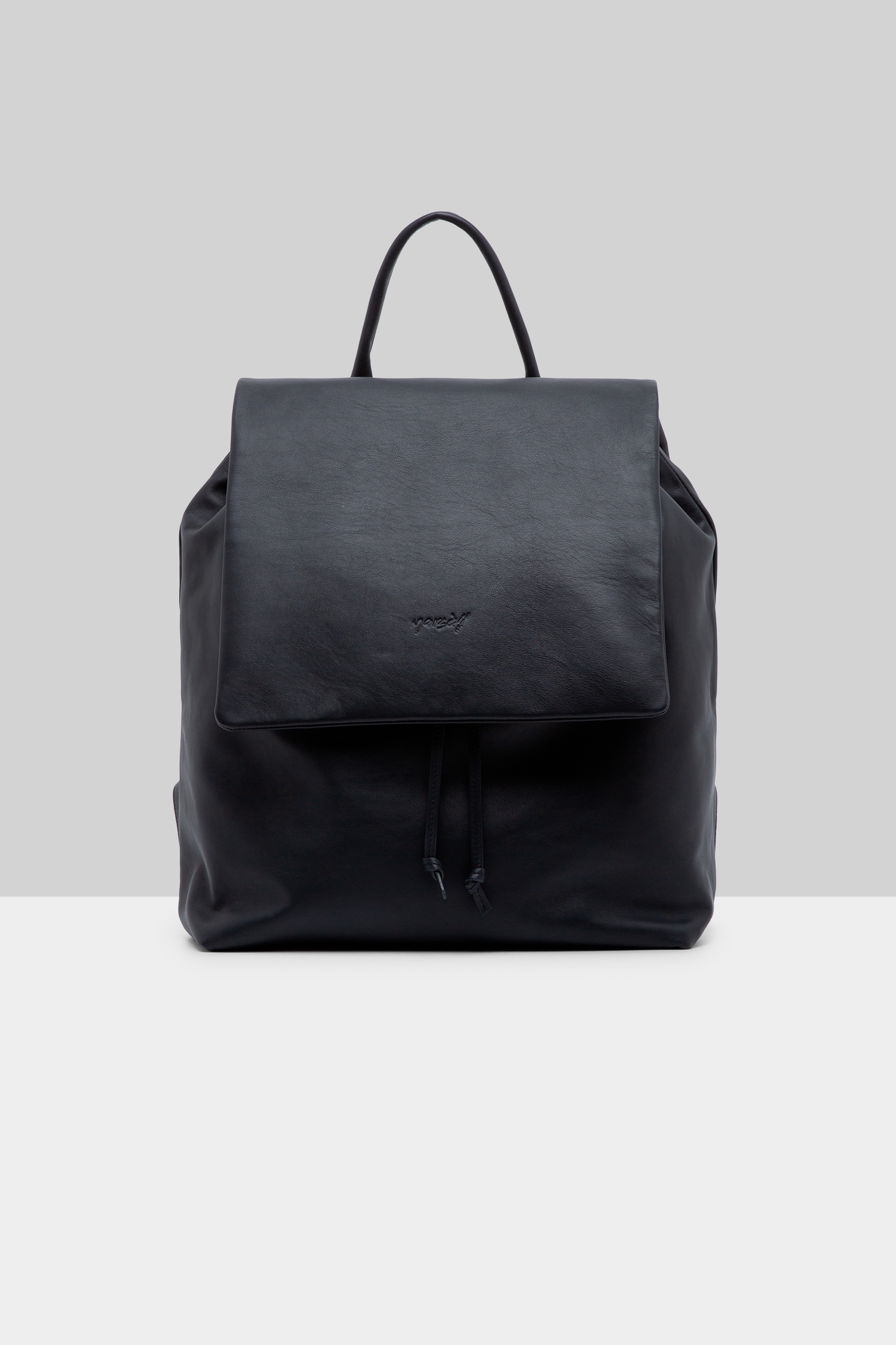 Patta Black Leather Backpack