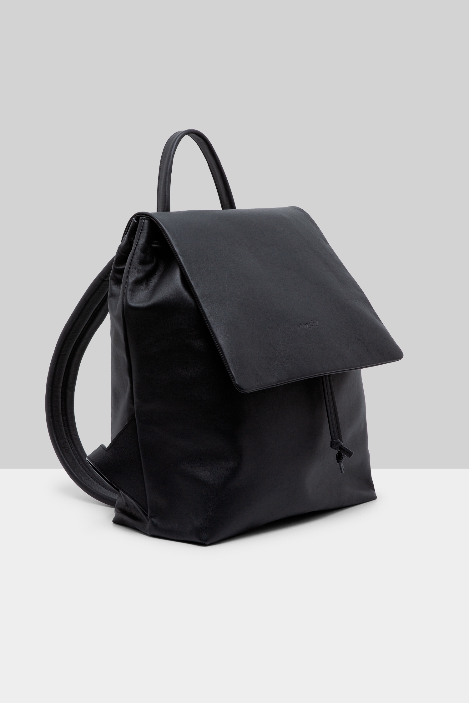 Patta Black Leather Backpack