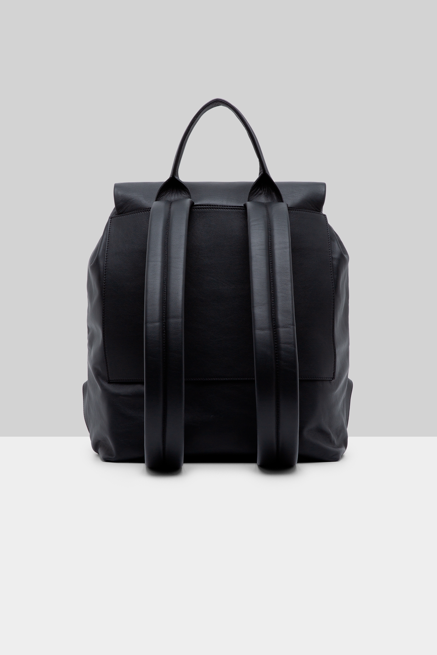 Patta Black Leather Backpack
