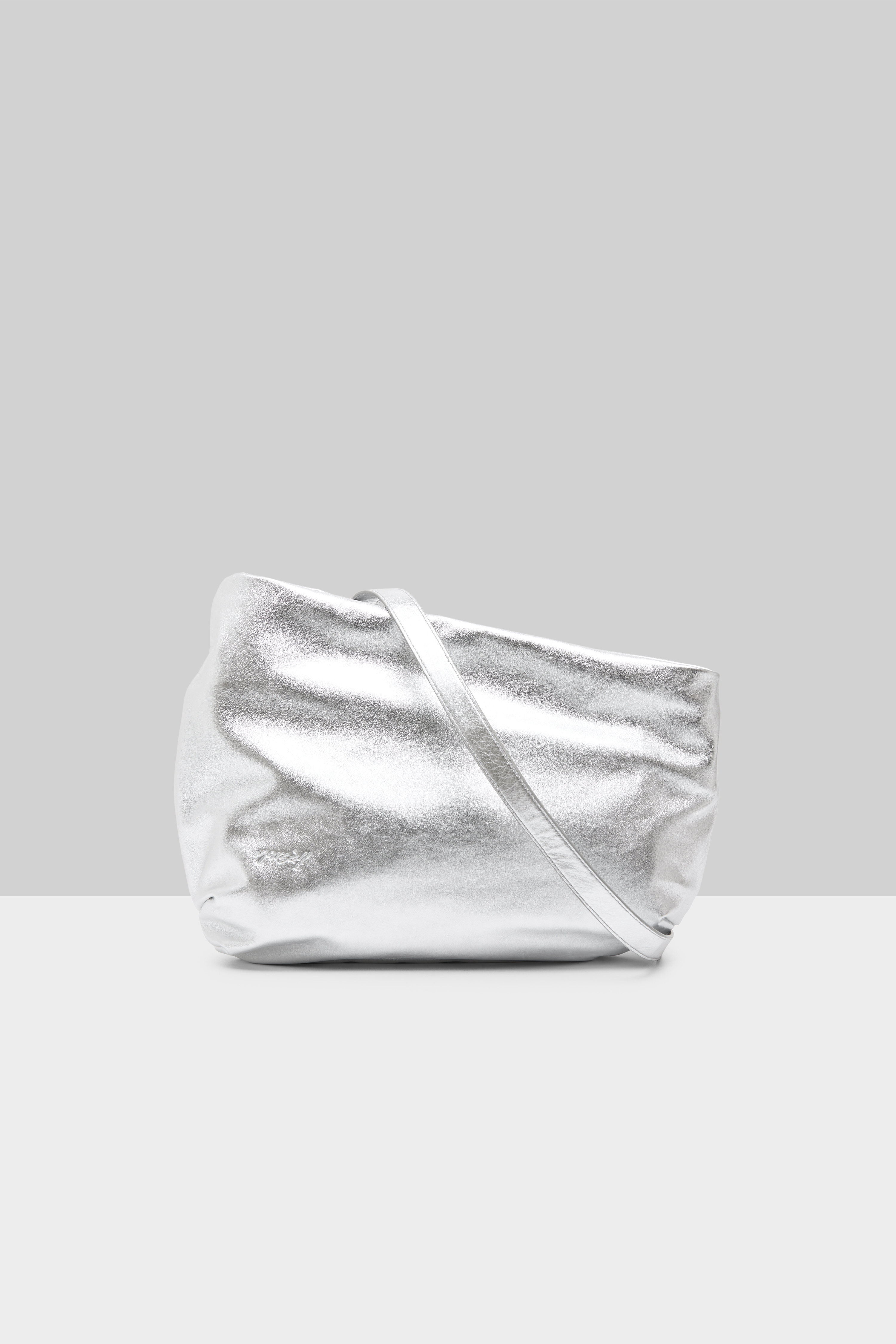 Fanta Silver Foil Crossbody Bag