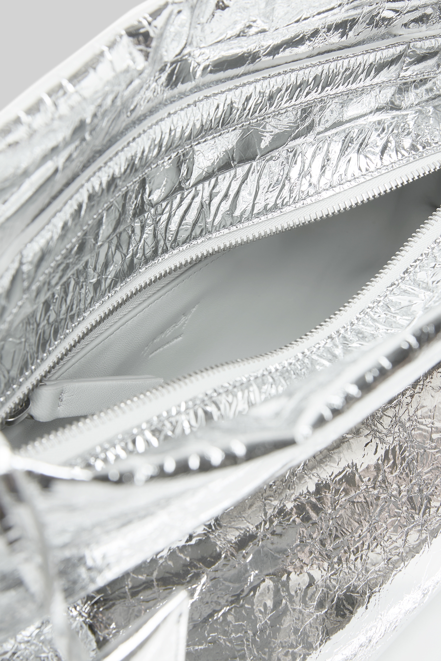 Fanta Silver Foil Crossbody Bag