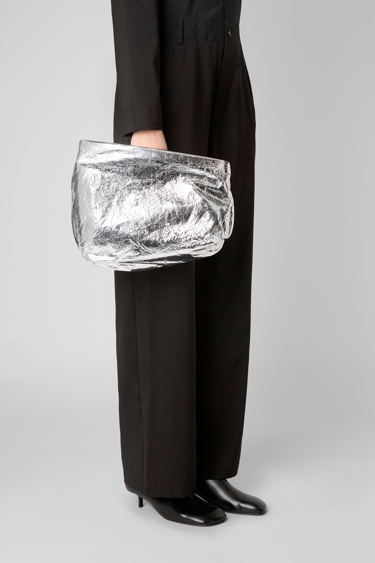 Fanta Silver Foil Crossbody Bag