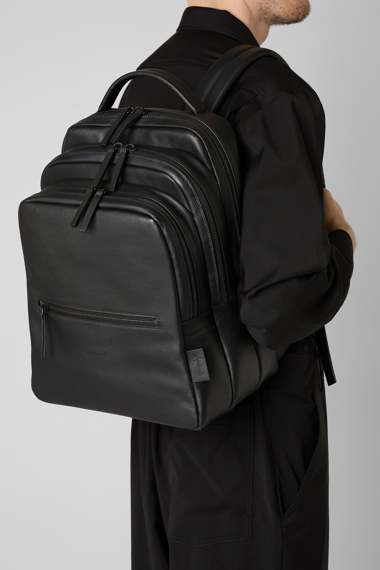 Triparto Black Backpack