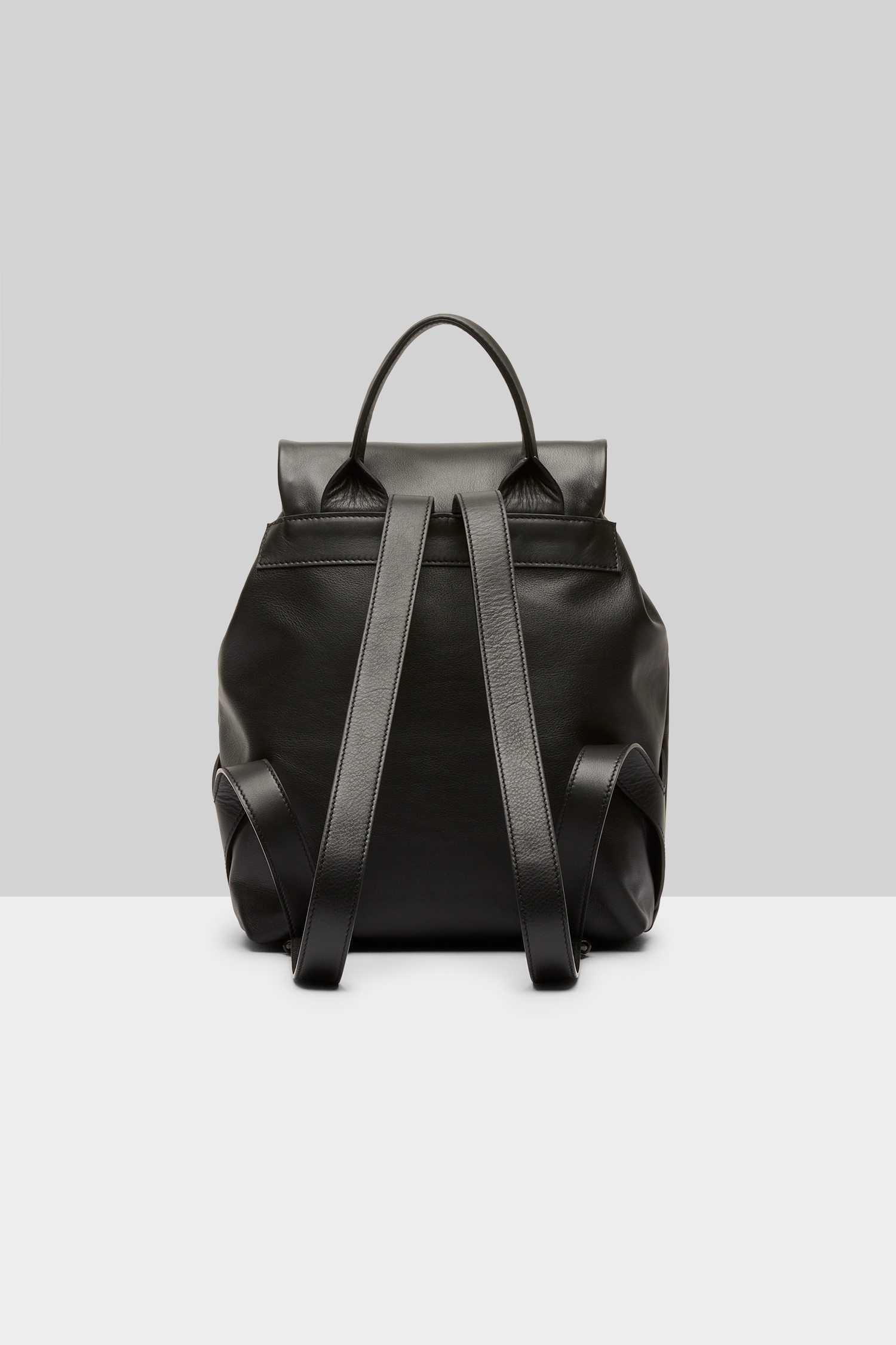 Pattina Black Leather Backpack