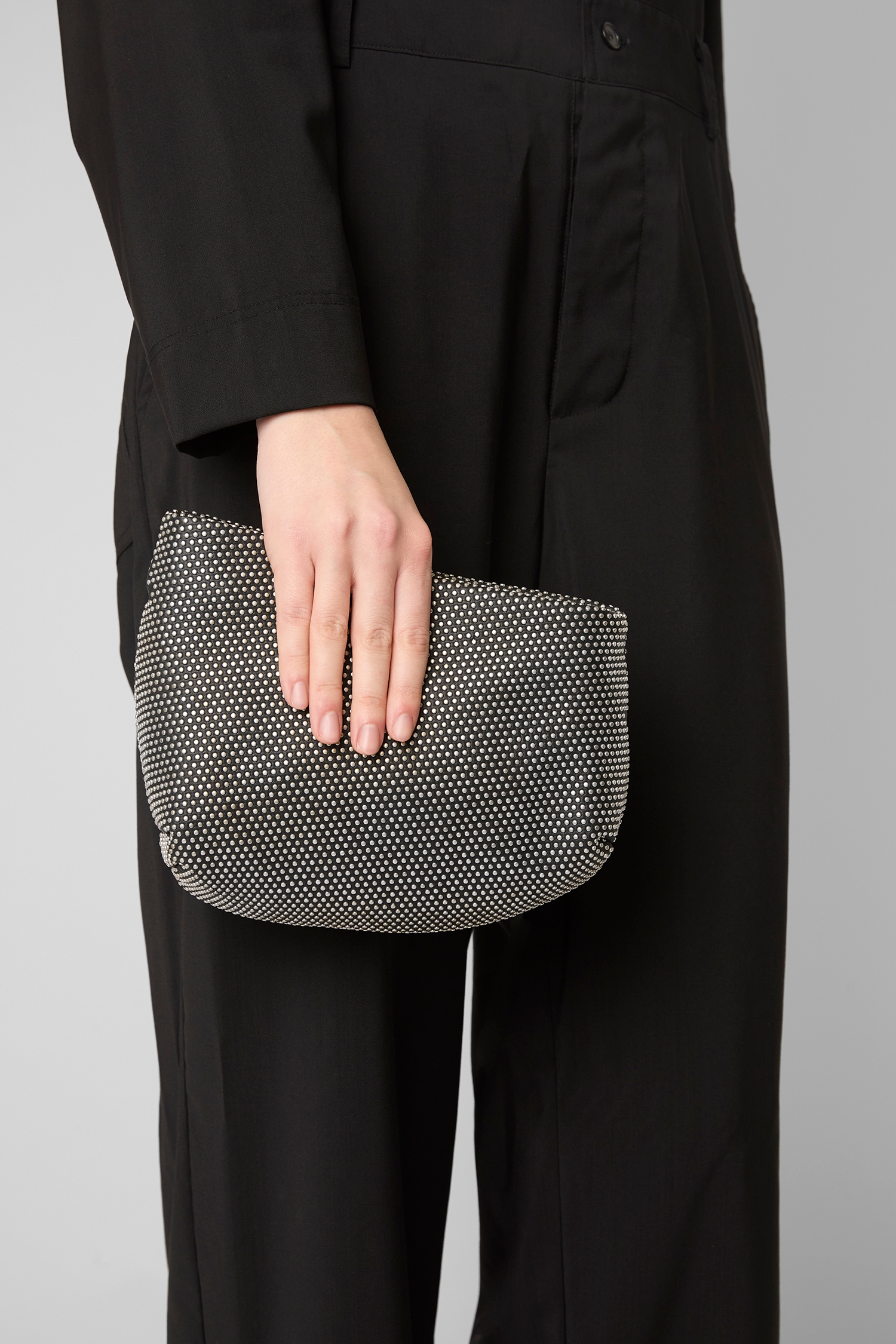 Fantasmino Borchie Black Clutch