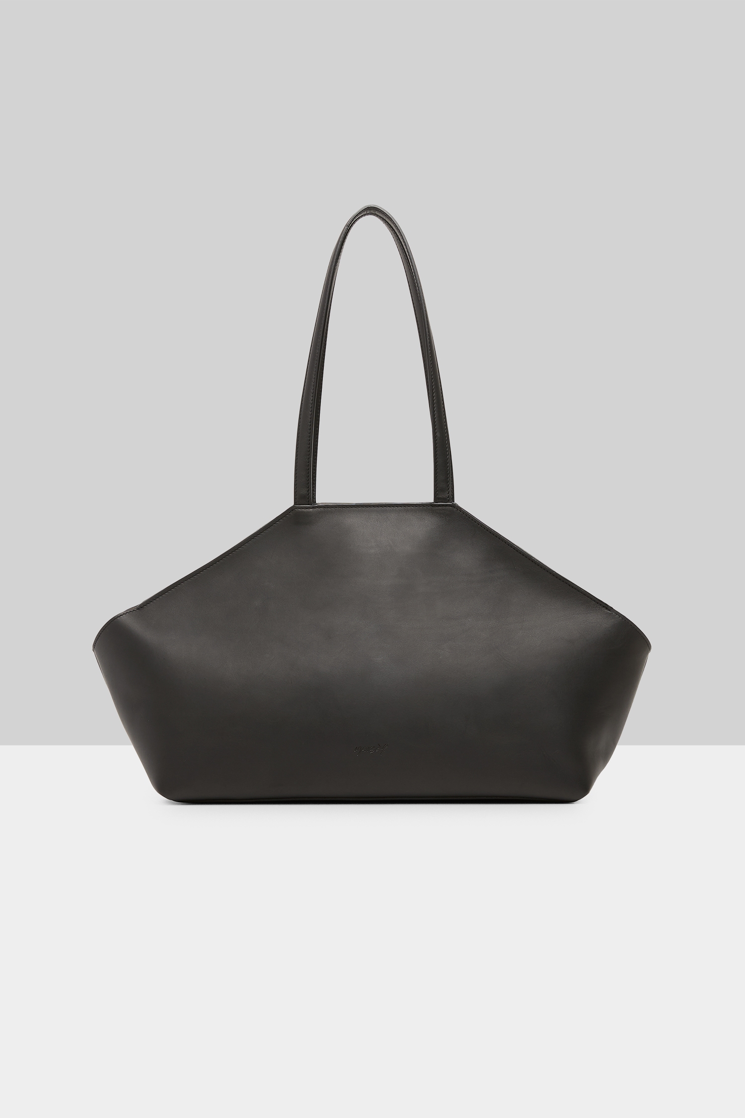 Sagomina Black Leather Shoulder Bag