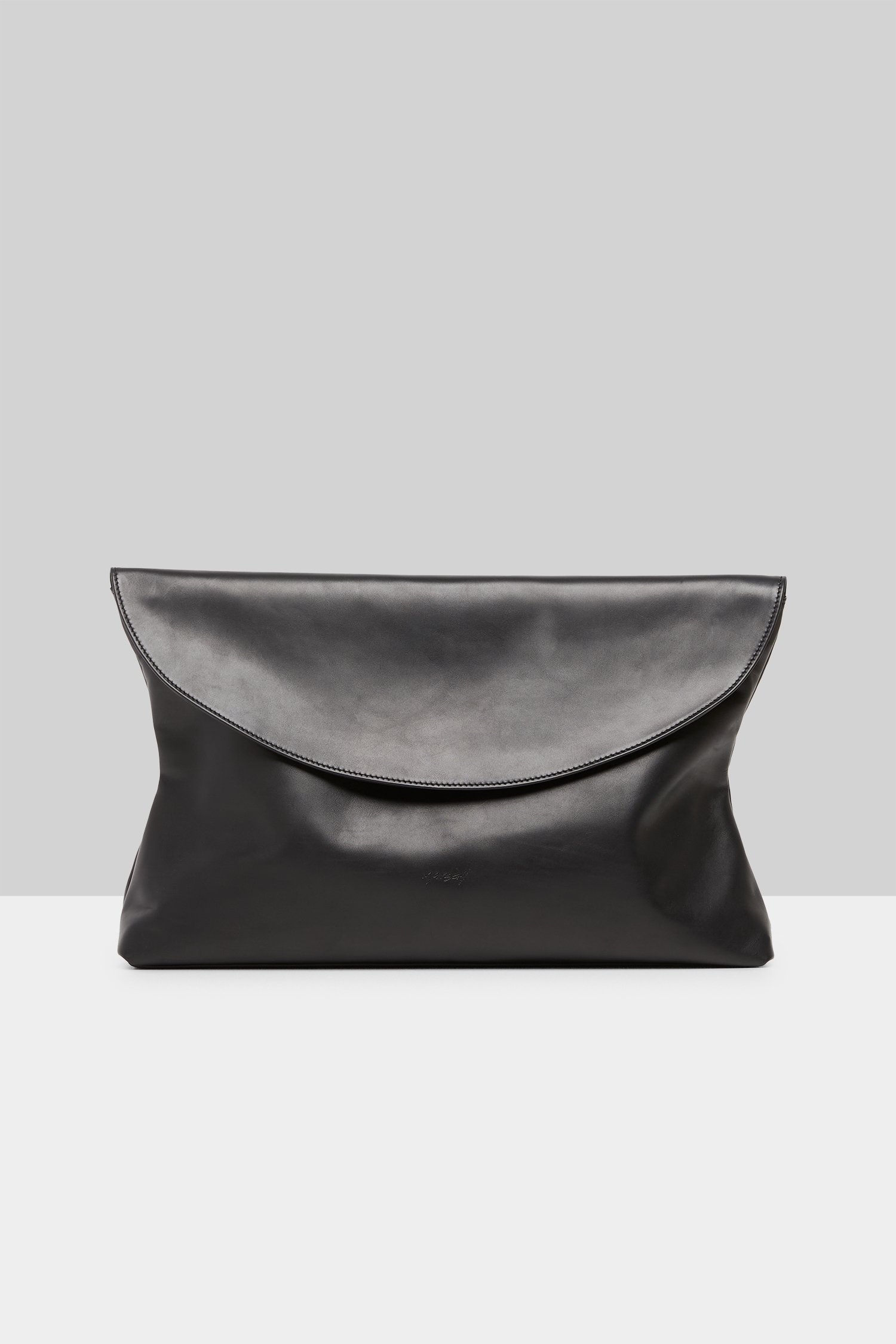 Drome Black Leather Clutch