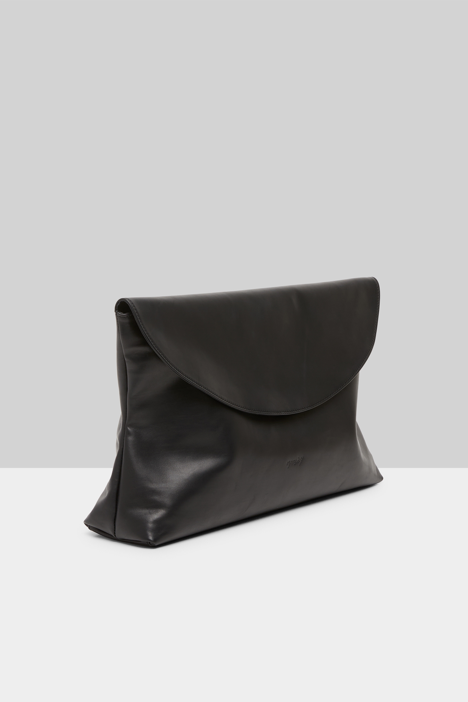 Drome Black Leather Clutch
