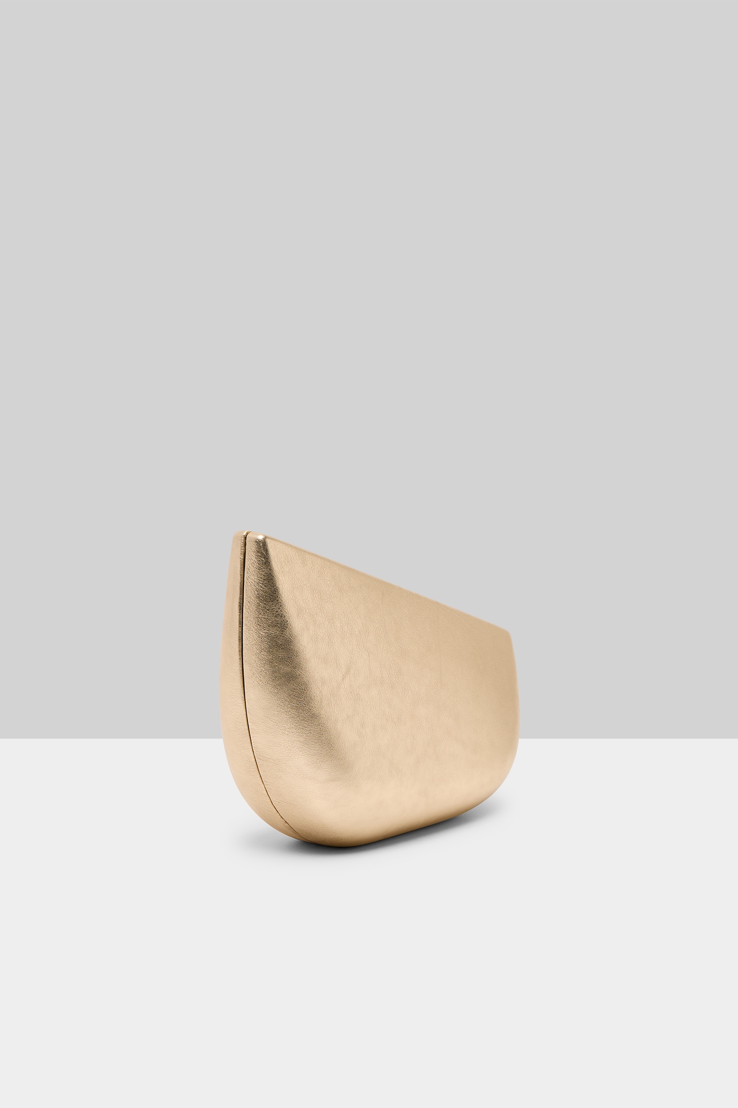 Fasma Platinum Foil Leather Clutch