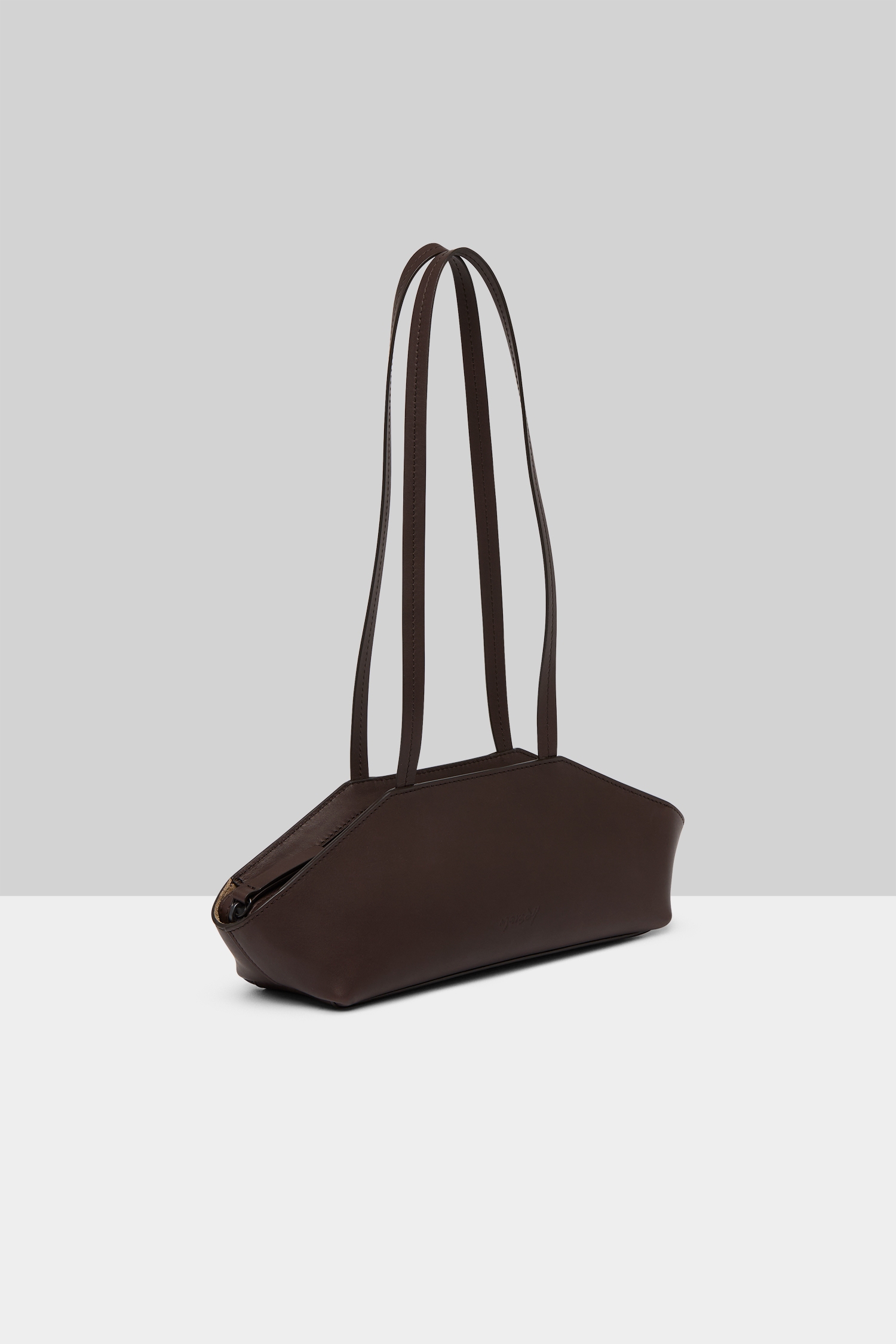 Sapi Dark Brown Leather Shoulder Bag