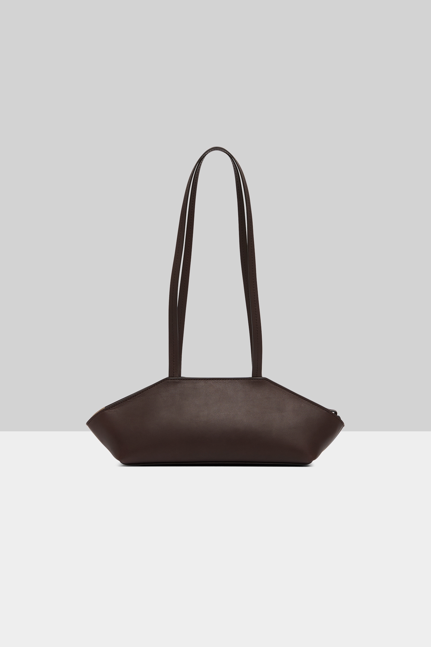 Sapi Dark Brown Leather Shoulder Bag