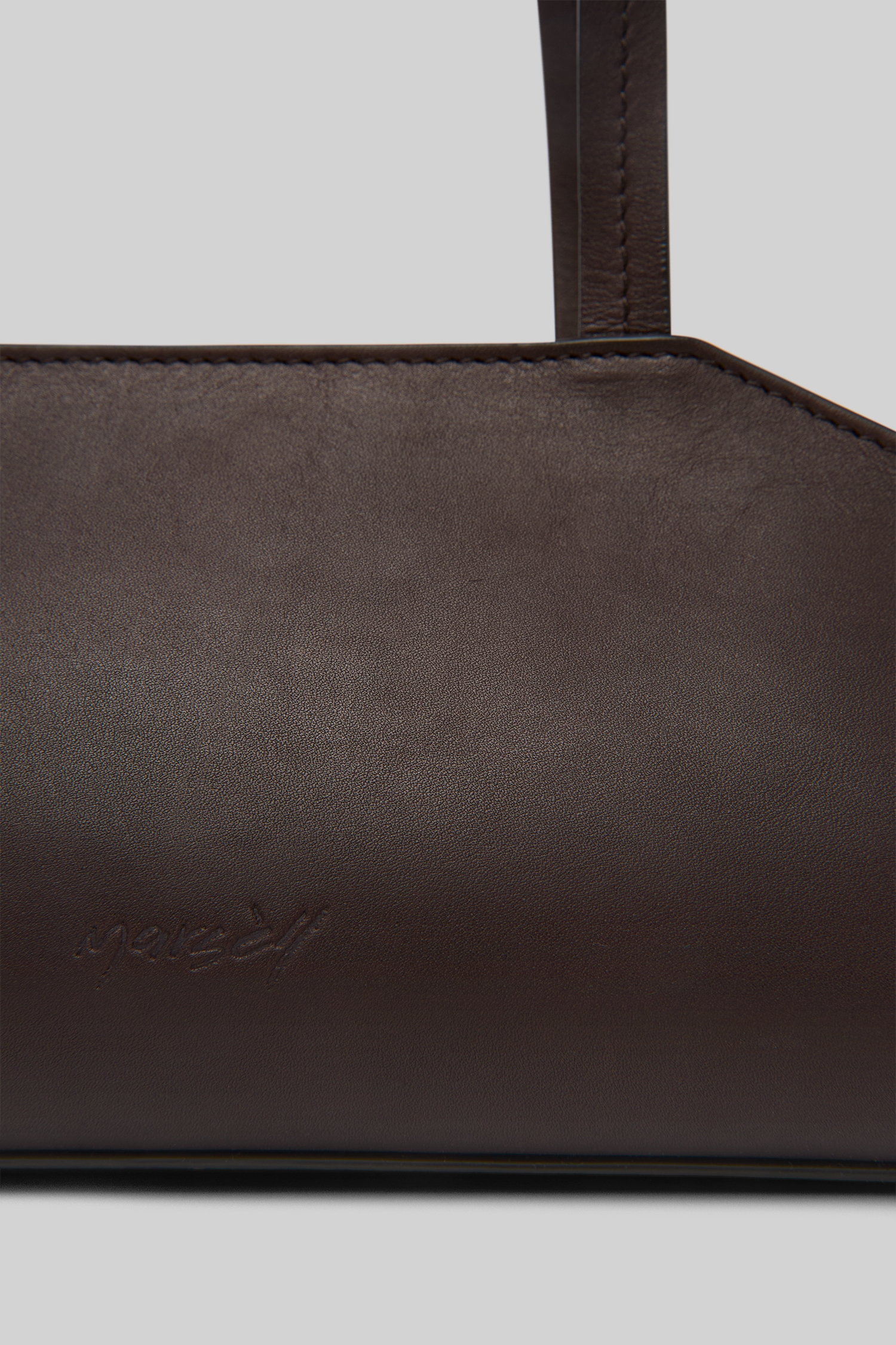 Sapi Dark Brown Leather Shoulder Bag