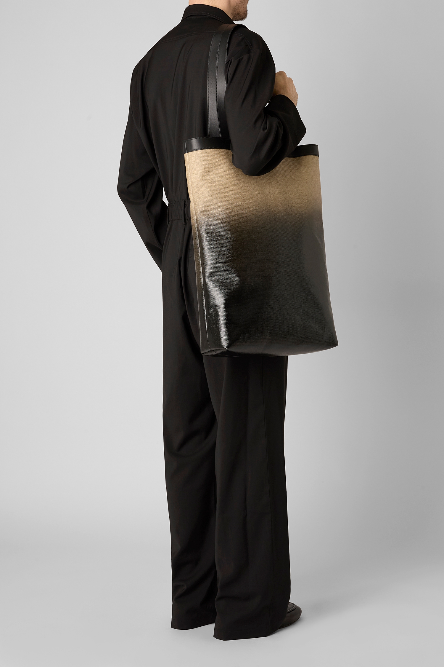 Sporta Lino Natural-Black Tote Bag