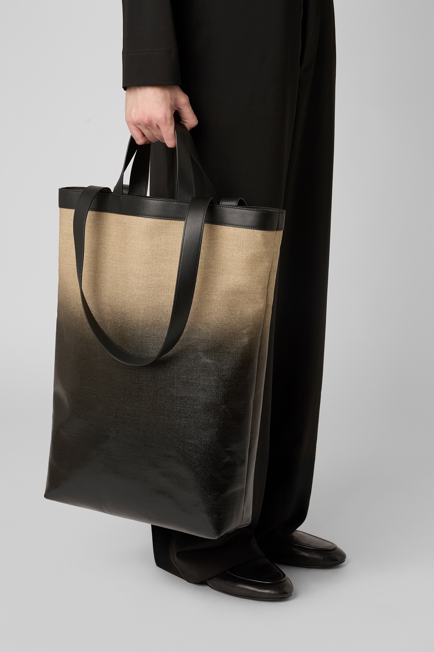 Sporta Lino Natural-Black Tote Bag