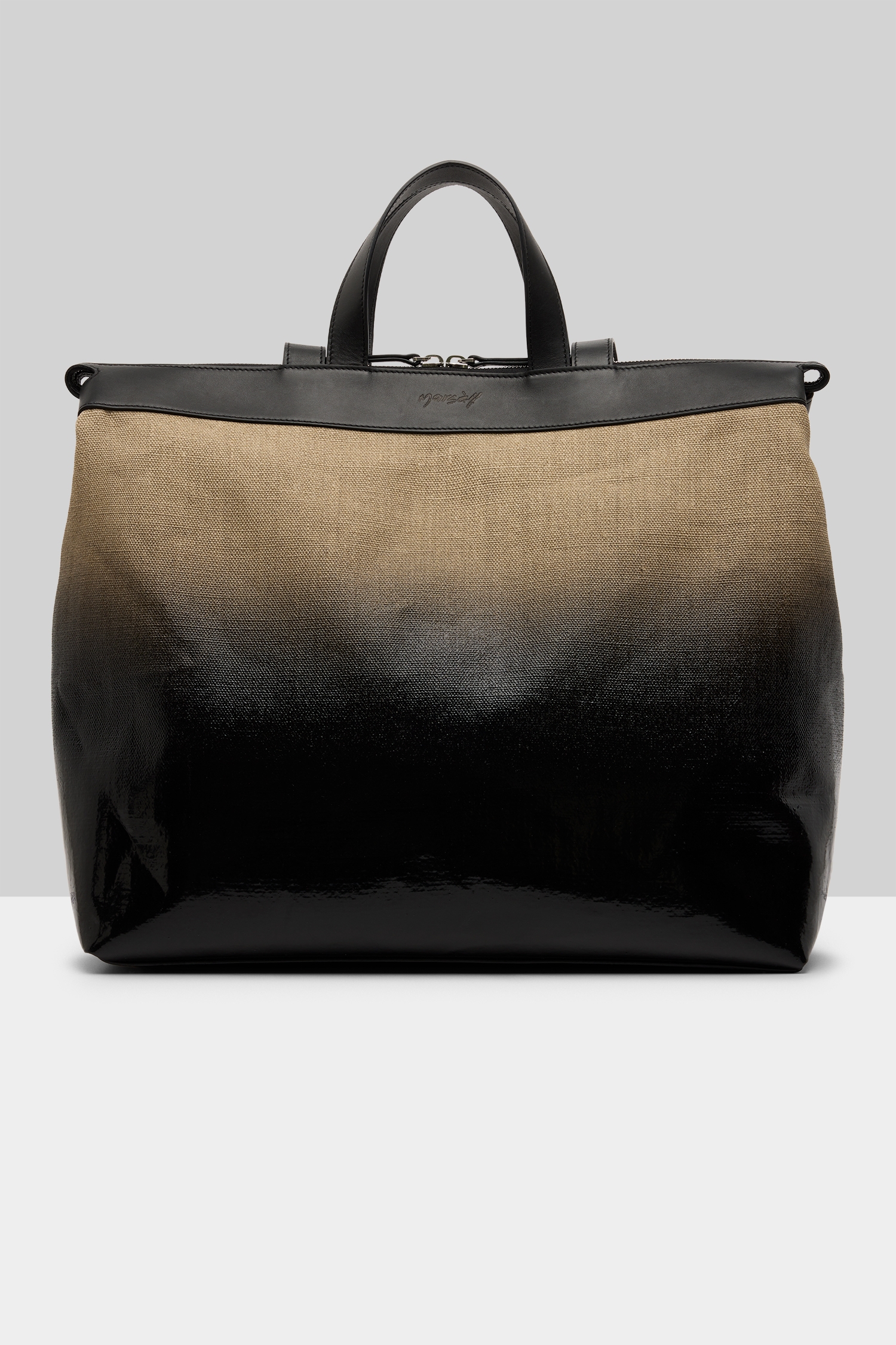 Borso Lino Natural-Black Tote Bag