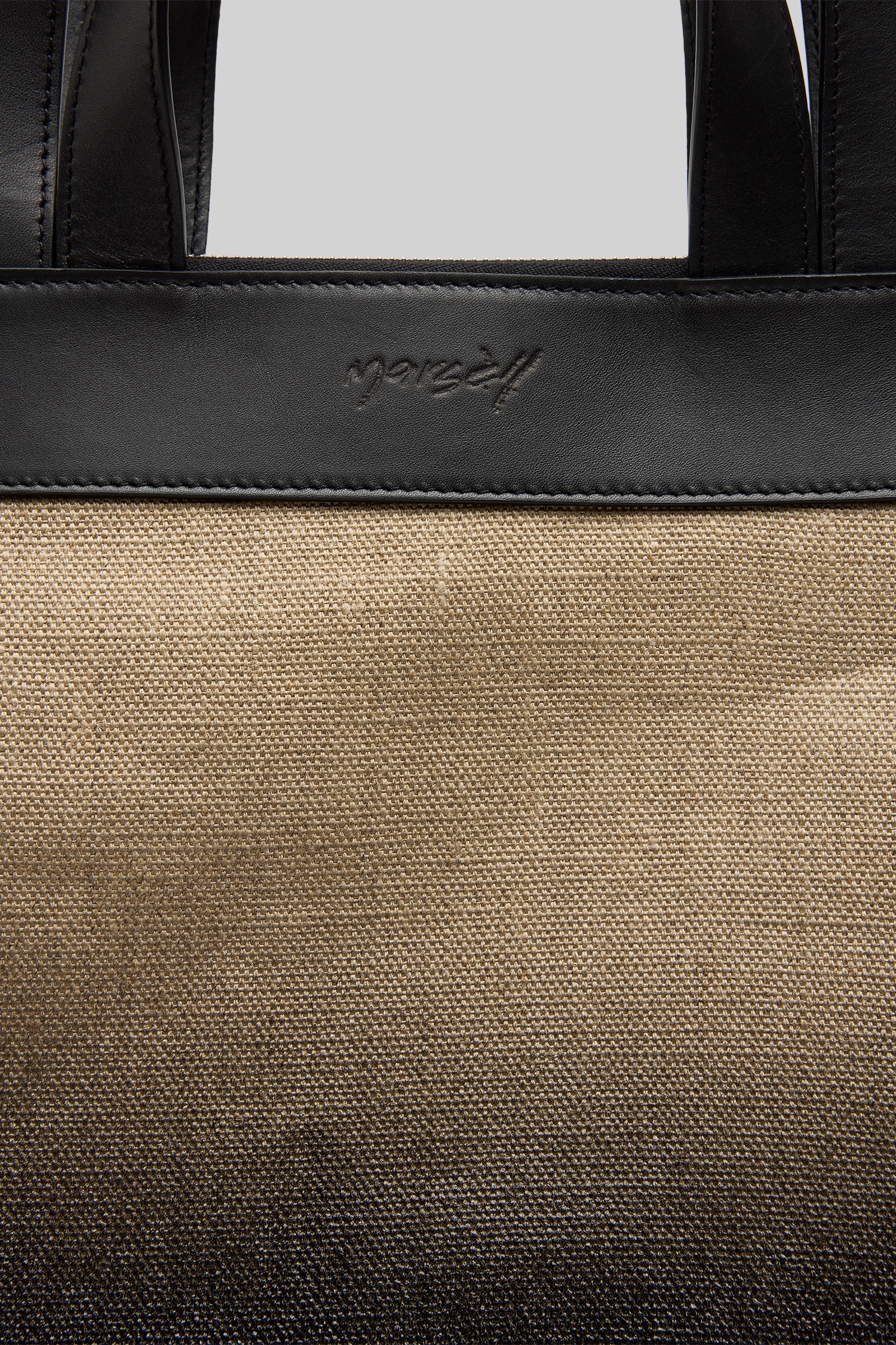 Borso Lino Natural-Black Tote Bag