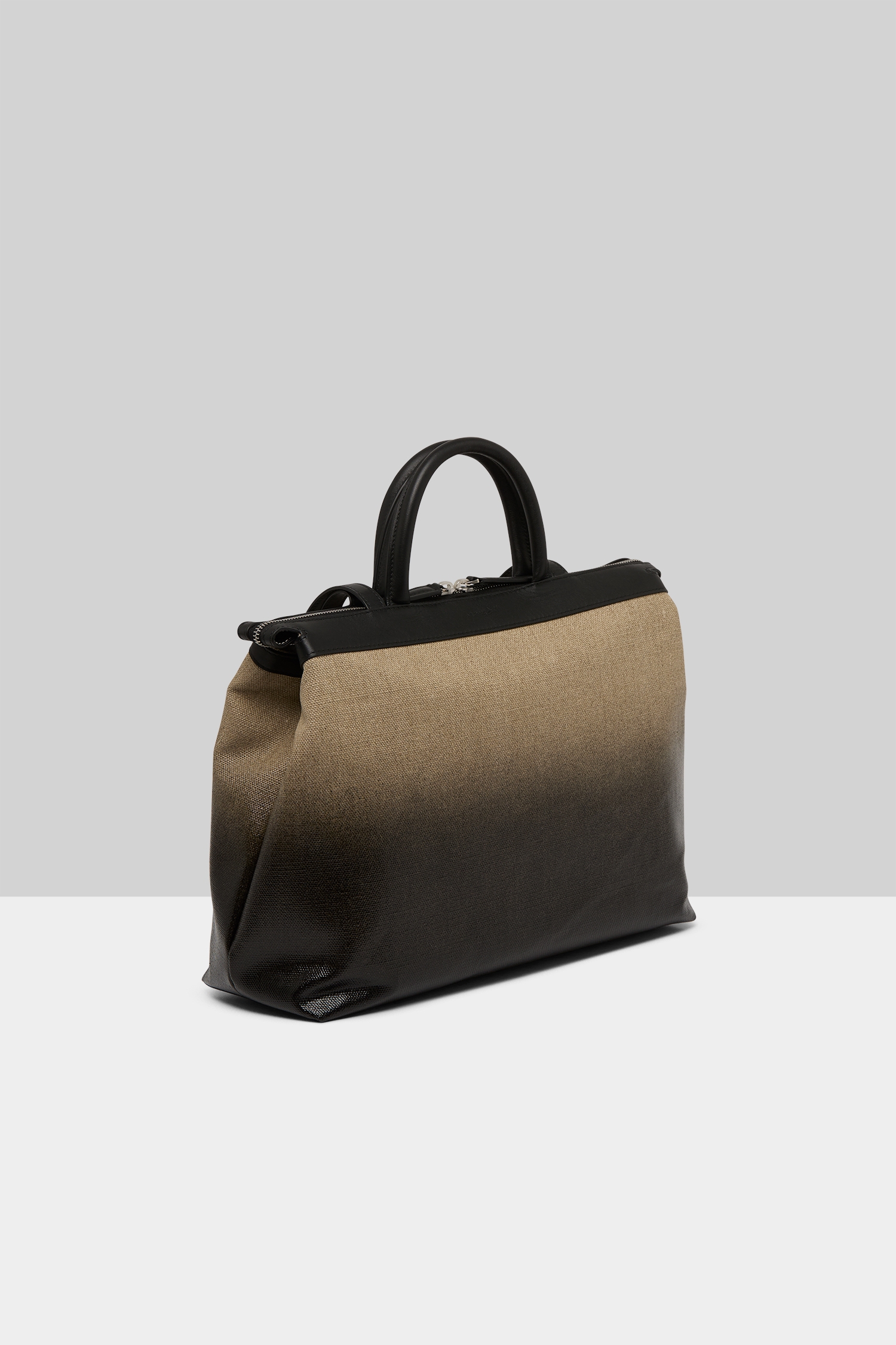 4 Dritta Lino Natural-Black Shoulder Bag