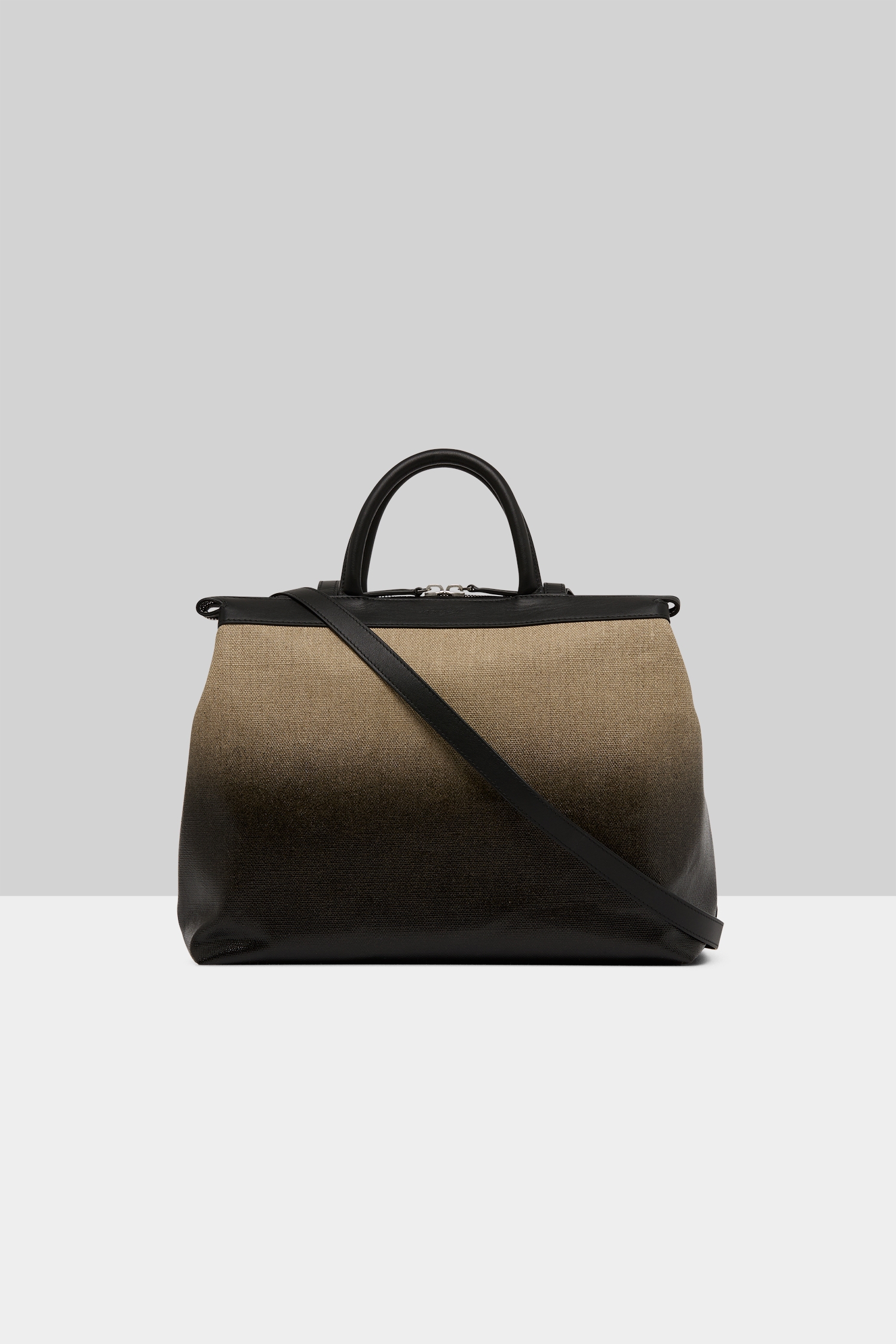4 Dritta Lino Natural-Black Shoulder Bag