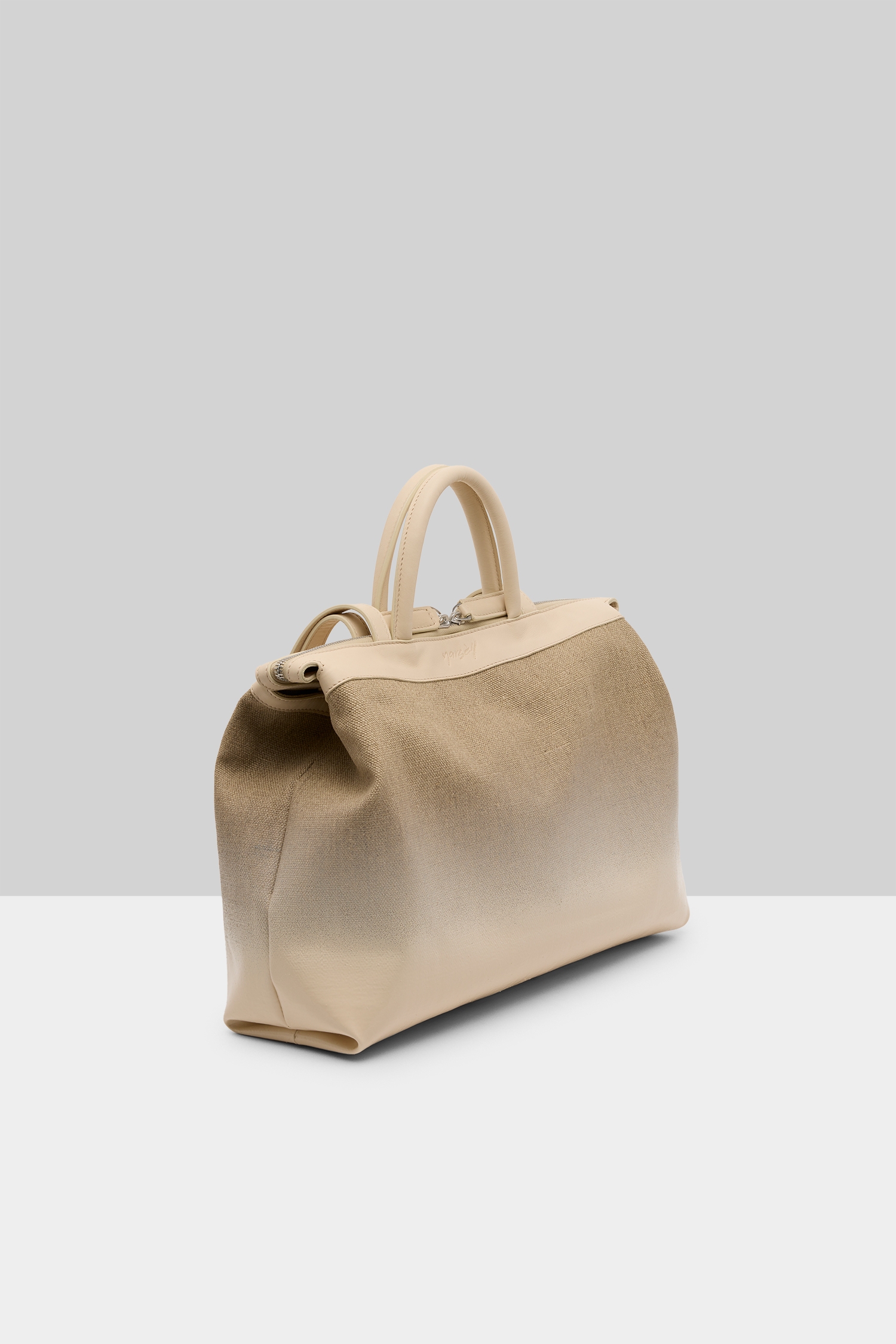 4 Dritta Lino Ivory-Natural Shoulder Bag