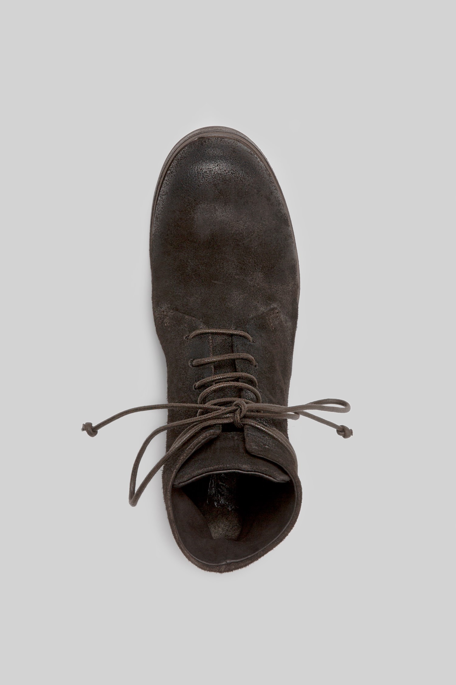 Zucca Zeppa Lace Up Ankle Boot Dark Chocolate