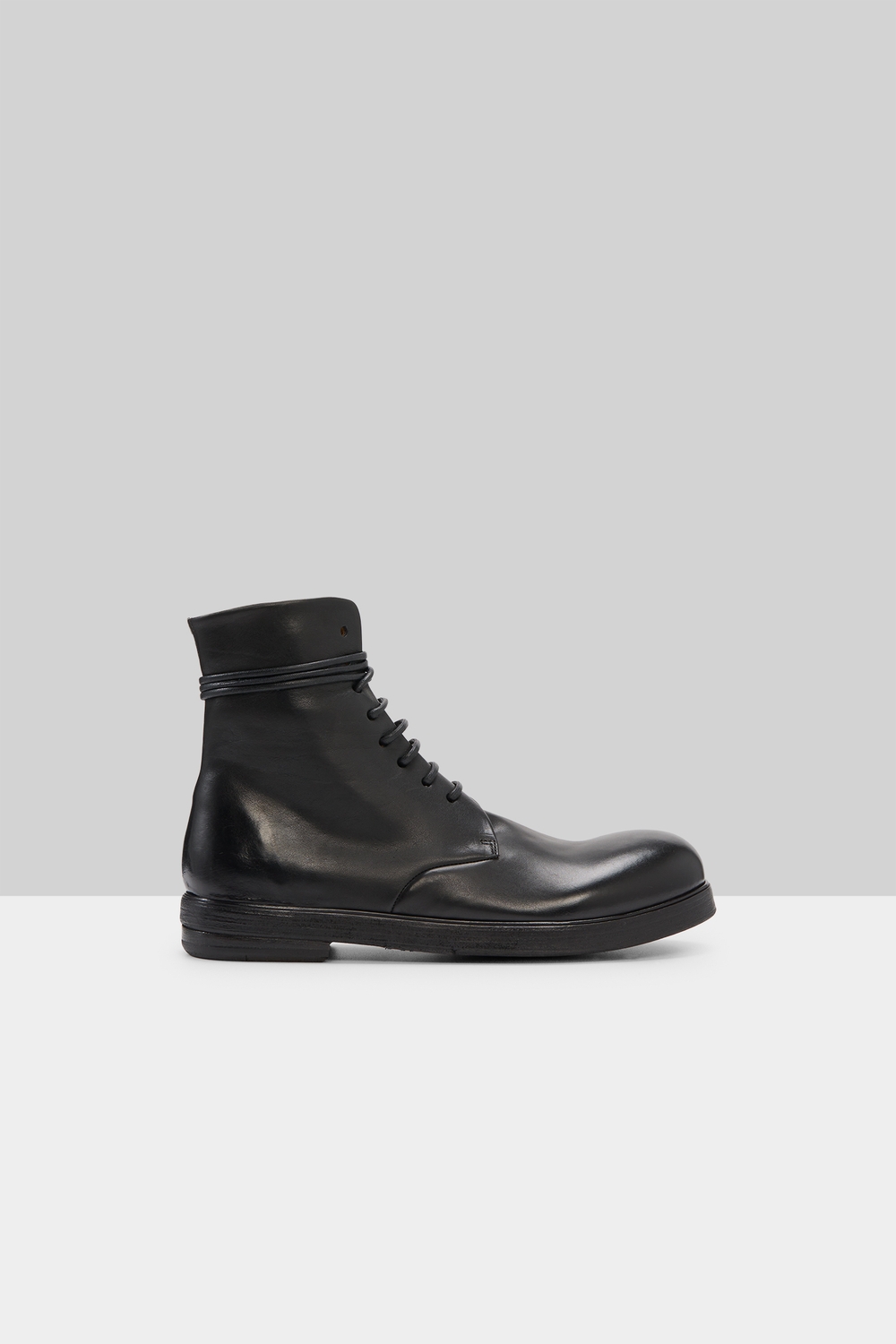 Zucca Zeppa Lace Up Ankle Boot Black