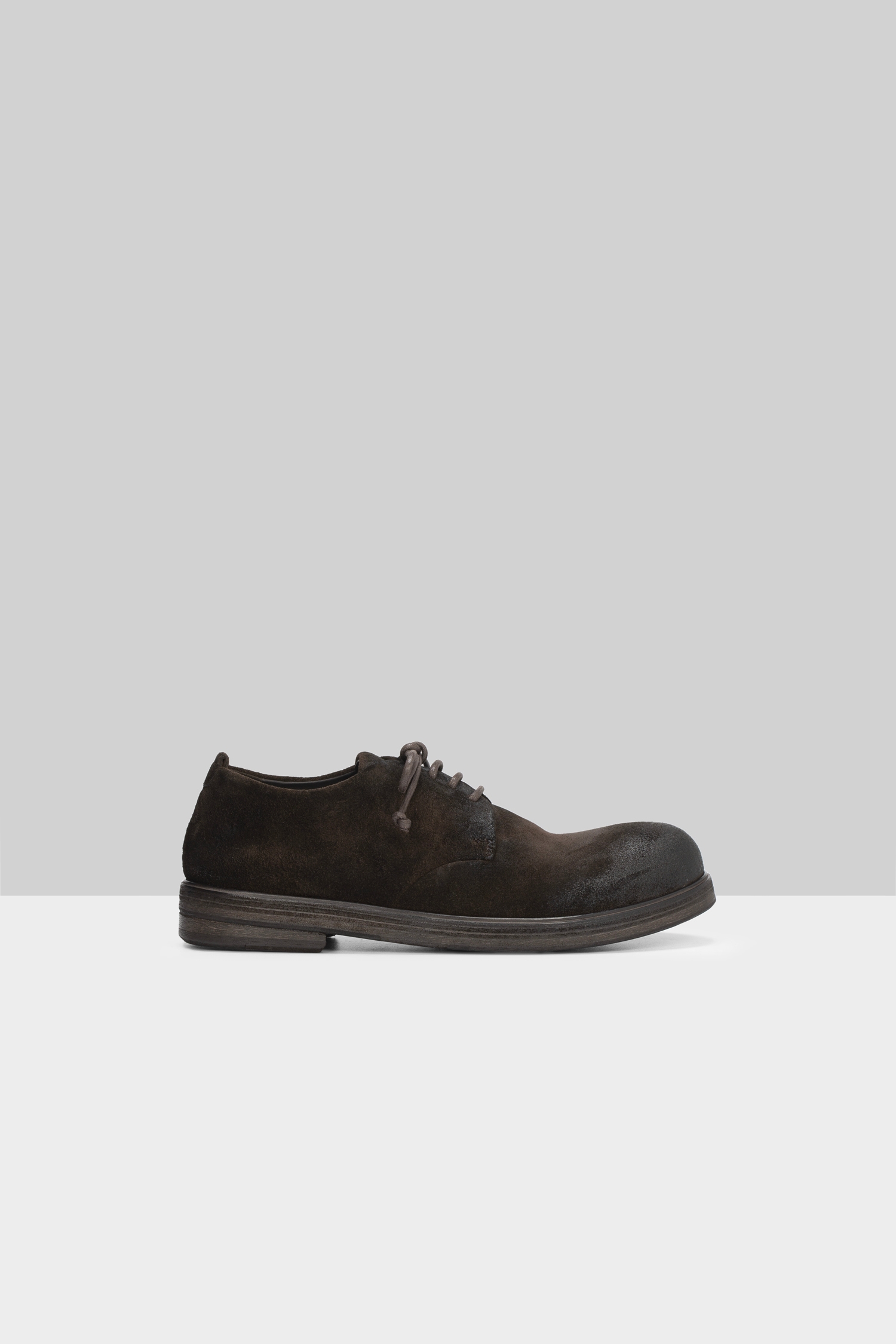 Zucca Zeppa Dark Brown Suede Derby Shoes