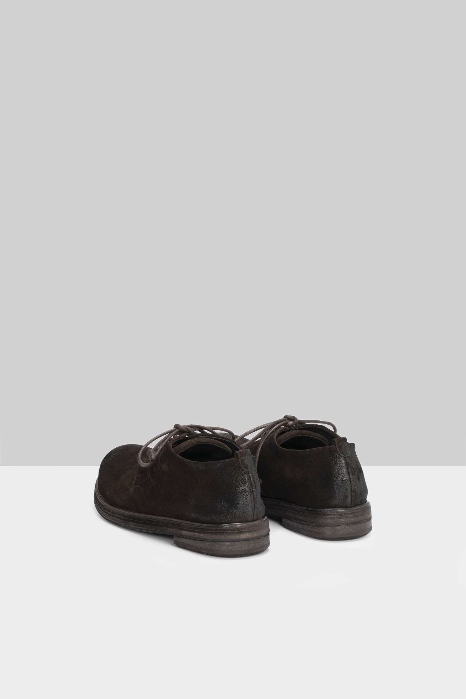 Zucca Zeppa Dark Brown Suede Derby Shoes