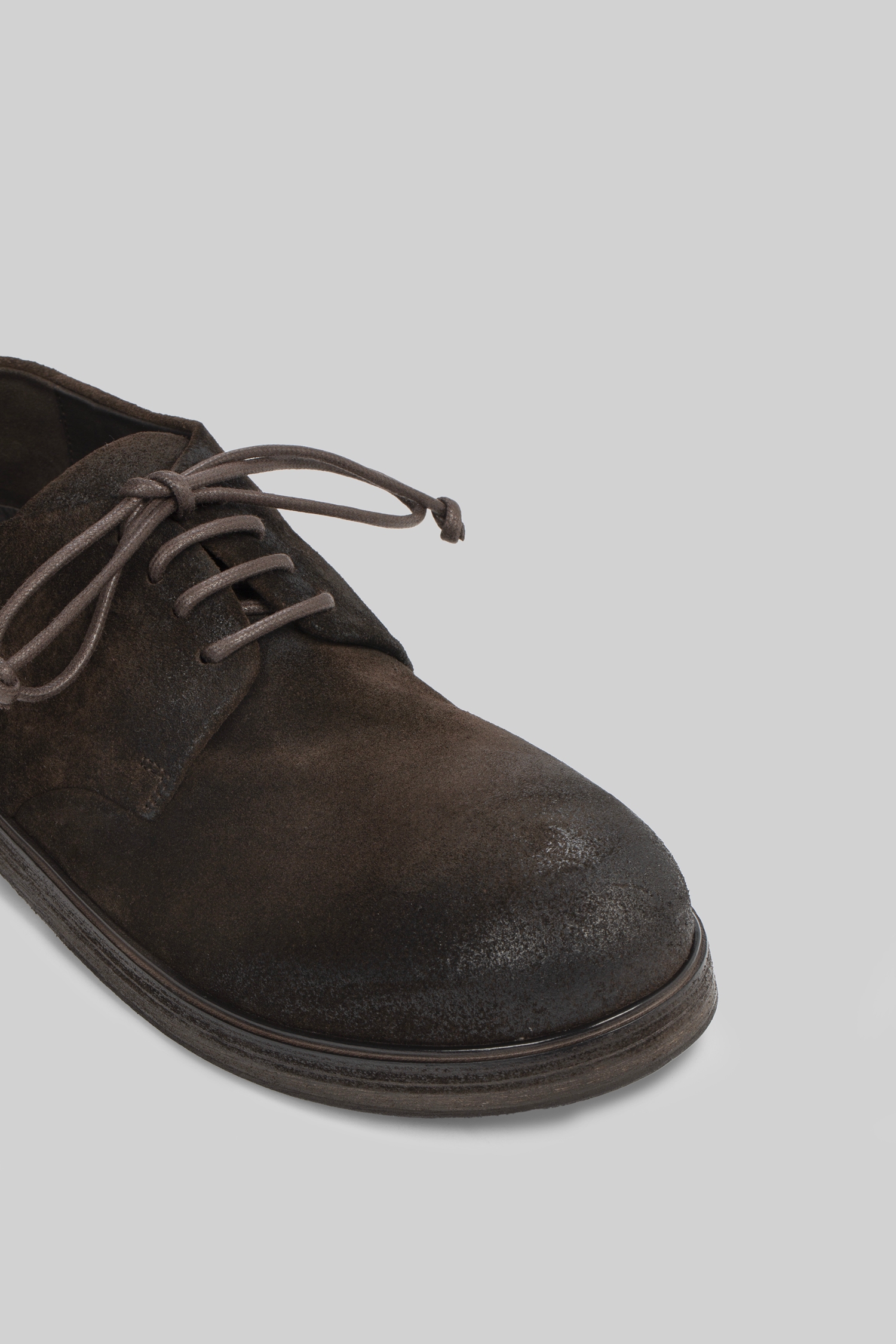 Zucca Zeppa Dark Brown Suede Derby Shoes