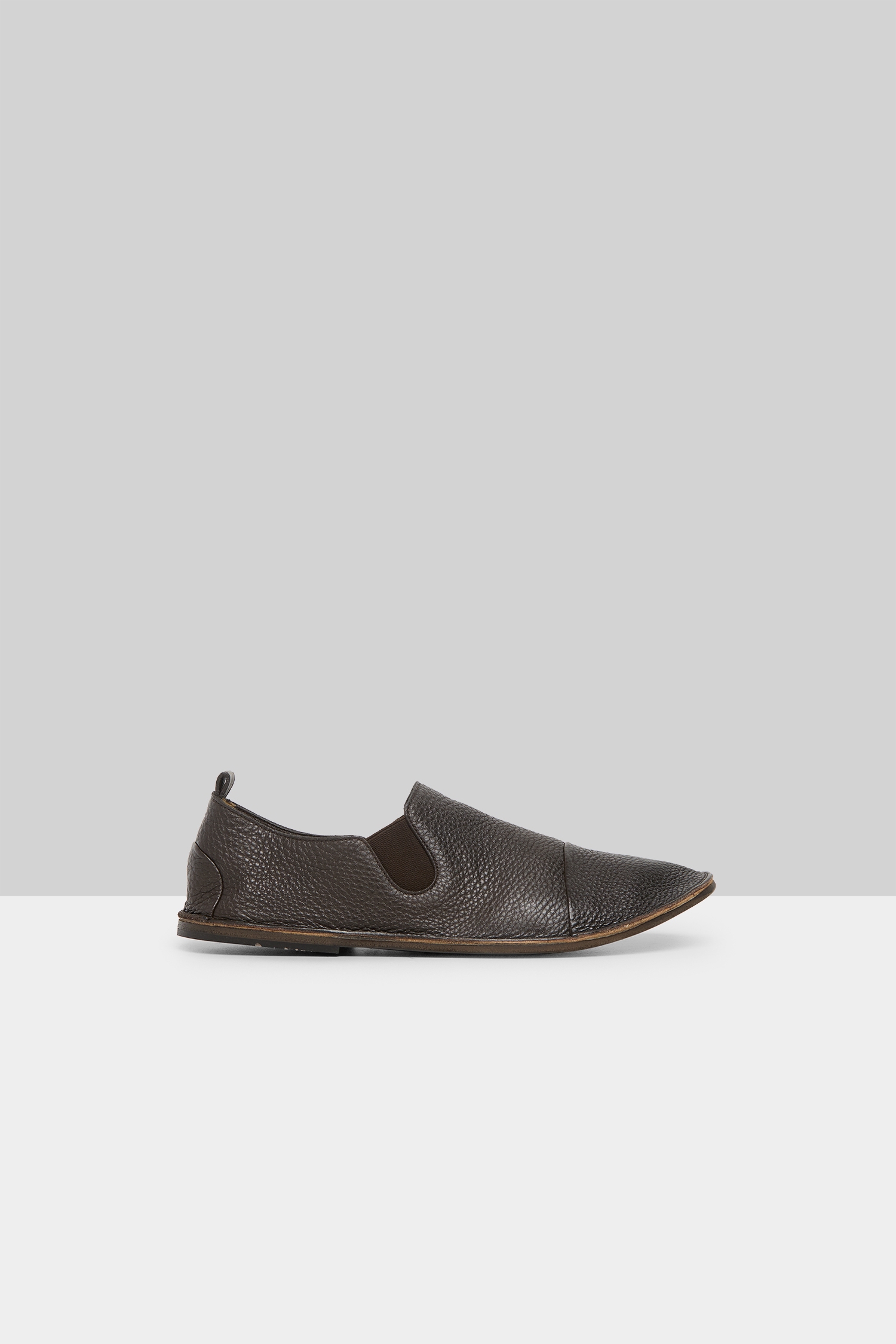 Strasacco Dark Brown Leather Slip On Shoes