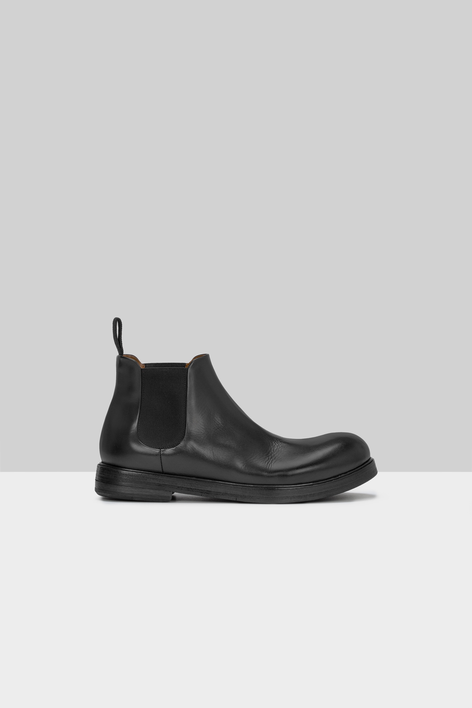 Zucca Zeppa Black Leather Chelsea Boots