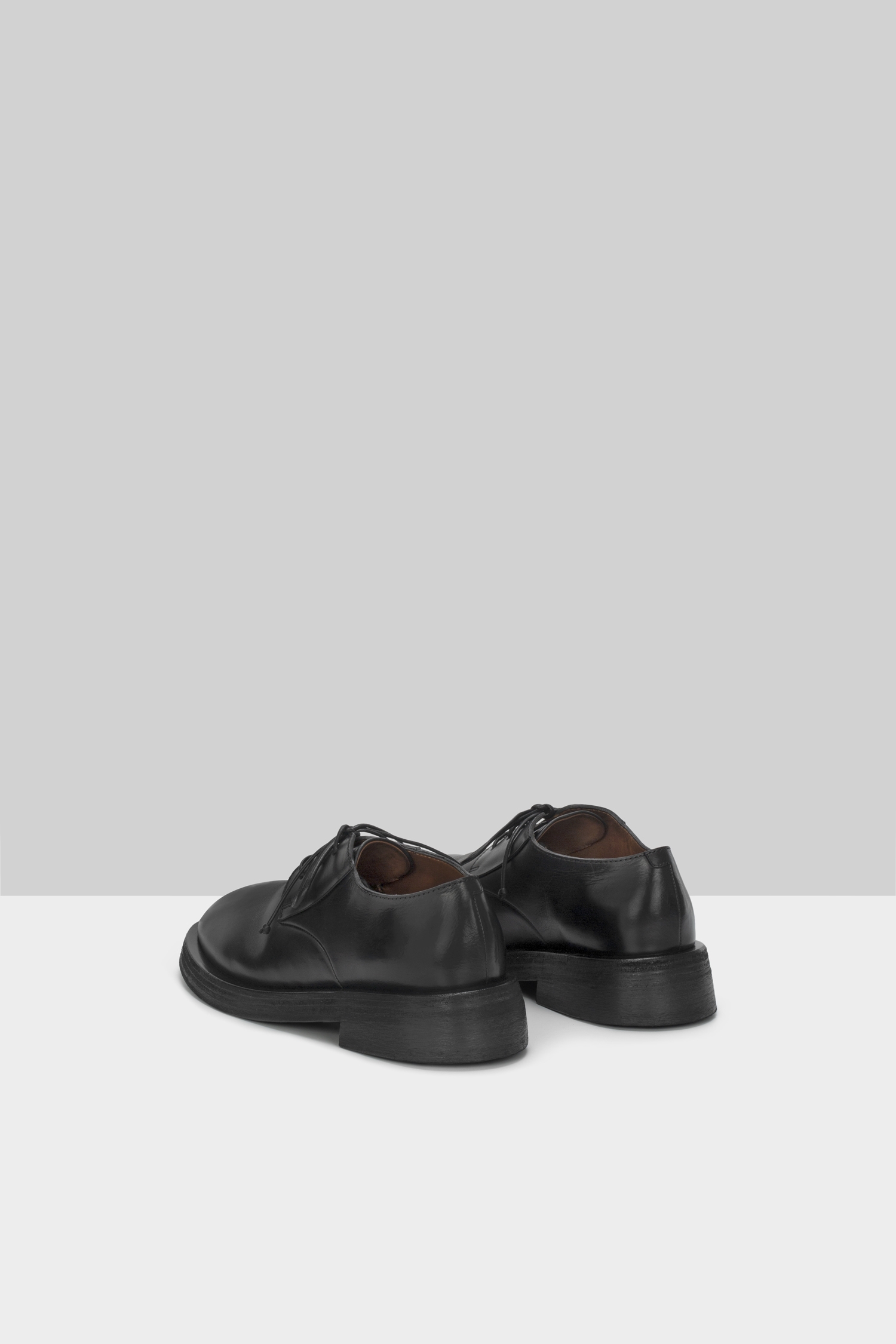 Mentone Black Leather Derby Shoes
