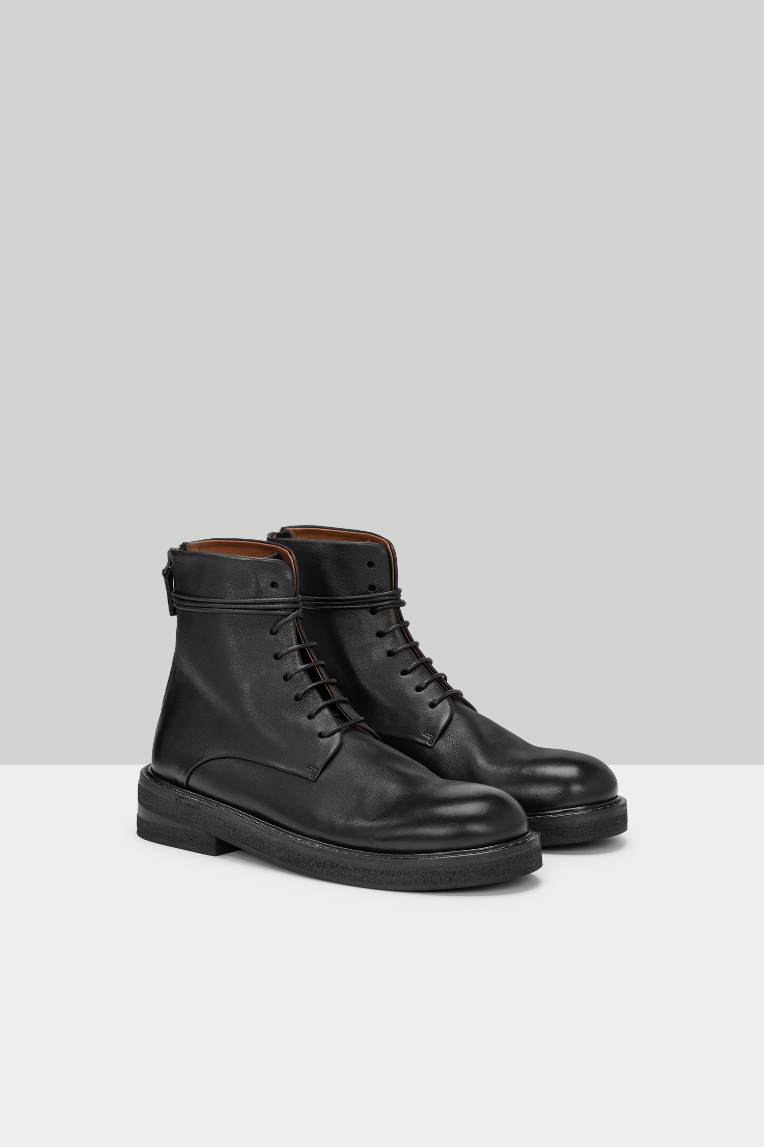 Parrucca Black Leather Combat Boots
