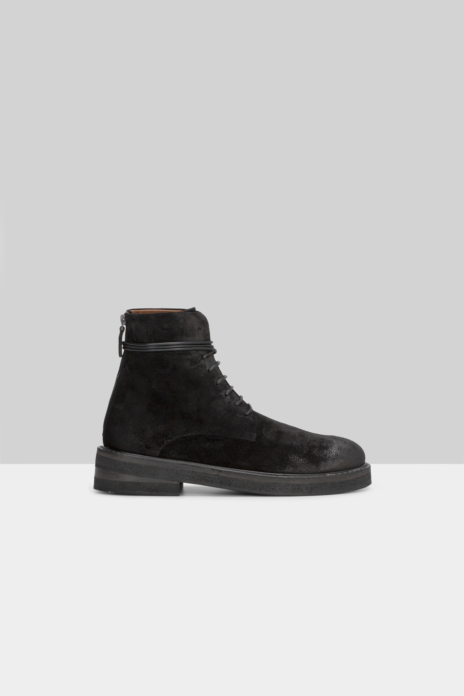 Parrucca Black Suede Combat Boots